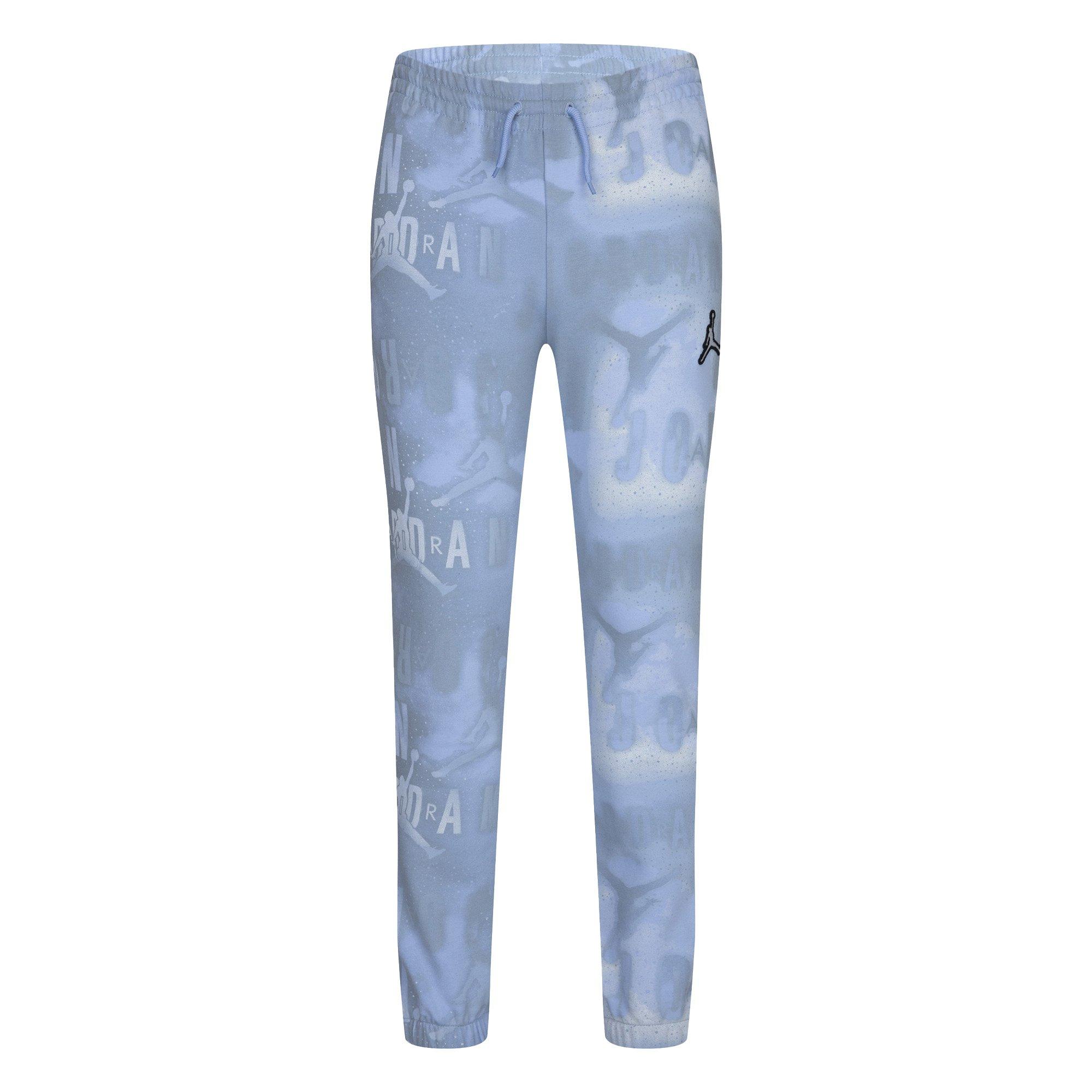 Jordan Big Girls' Essentials All Over Print Pant-Blue - Hibbett