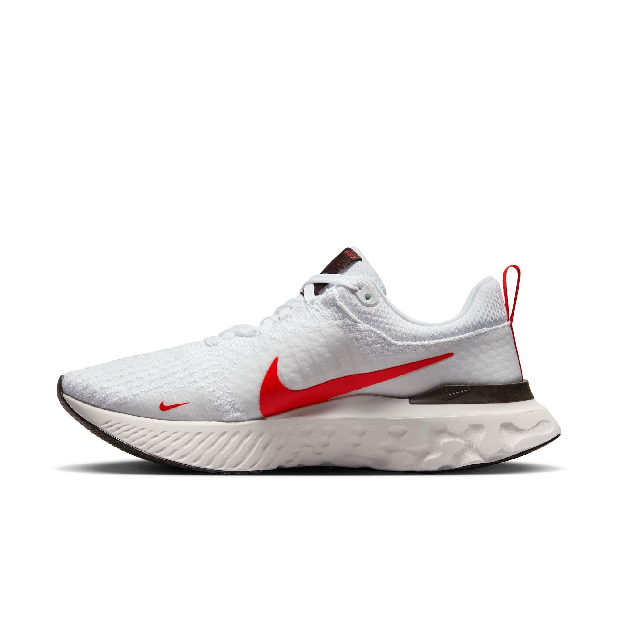 Nike React Infinity 3 "White/Lt Crimson/Platinum Tint" Men's Running Shoe - WHITE/CRIMSON Thumbnail View 3