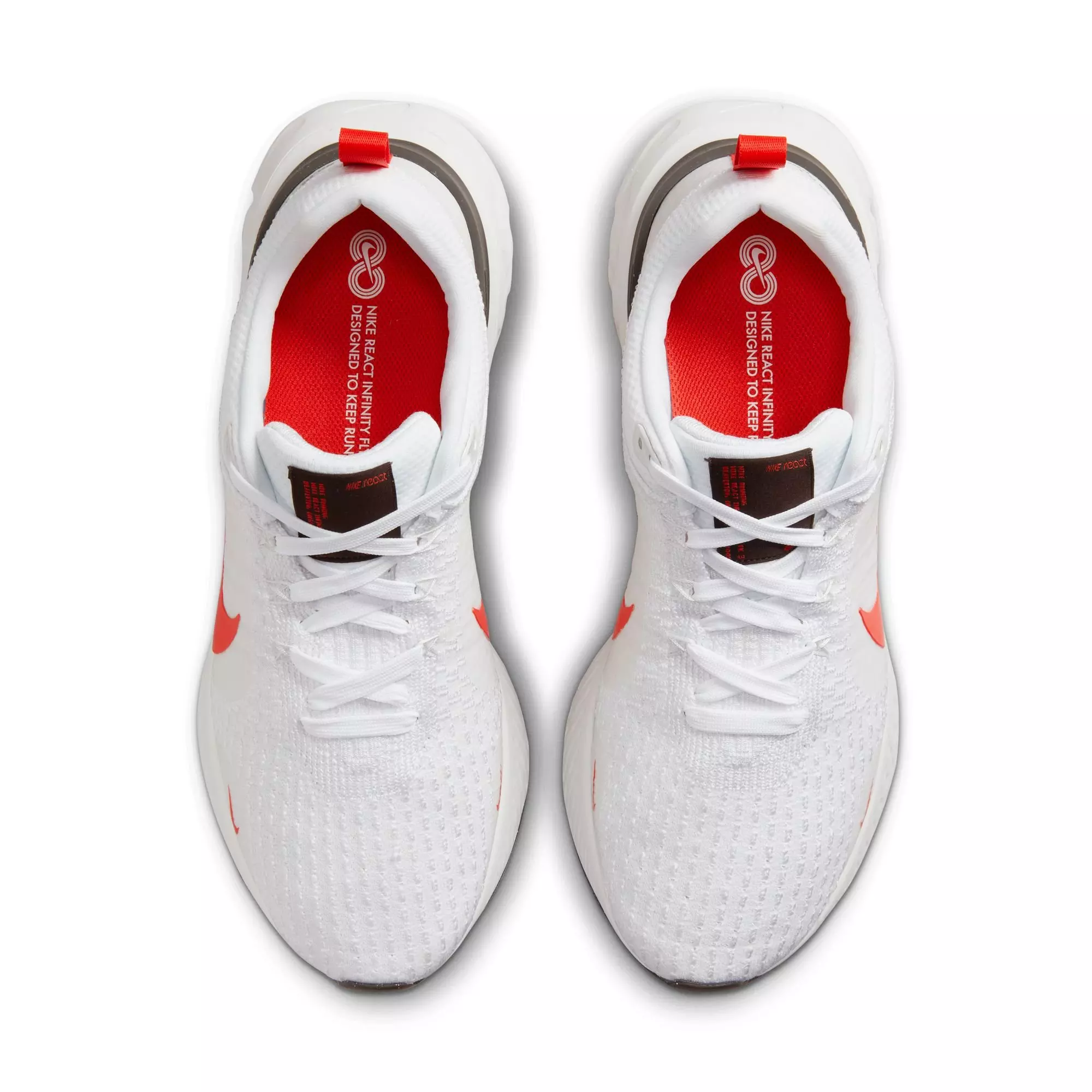 Nike React Infinity 3 "White/Lt Crimson/Platinum Tint" Men's Running Shoe - WHITE/CRIMSON