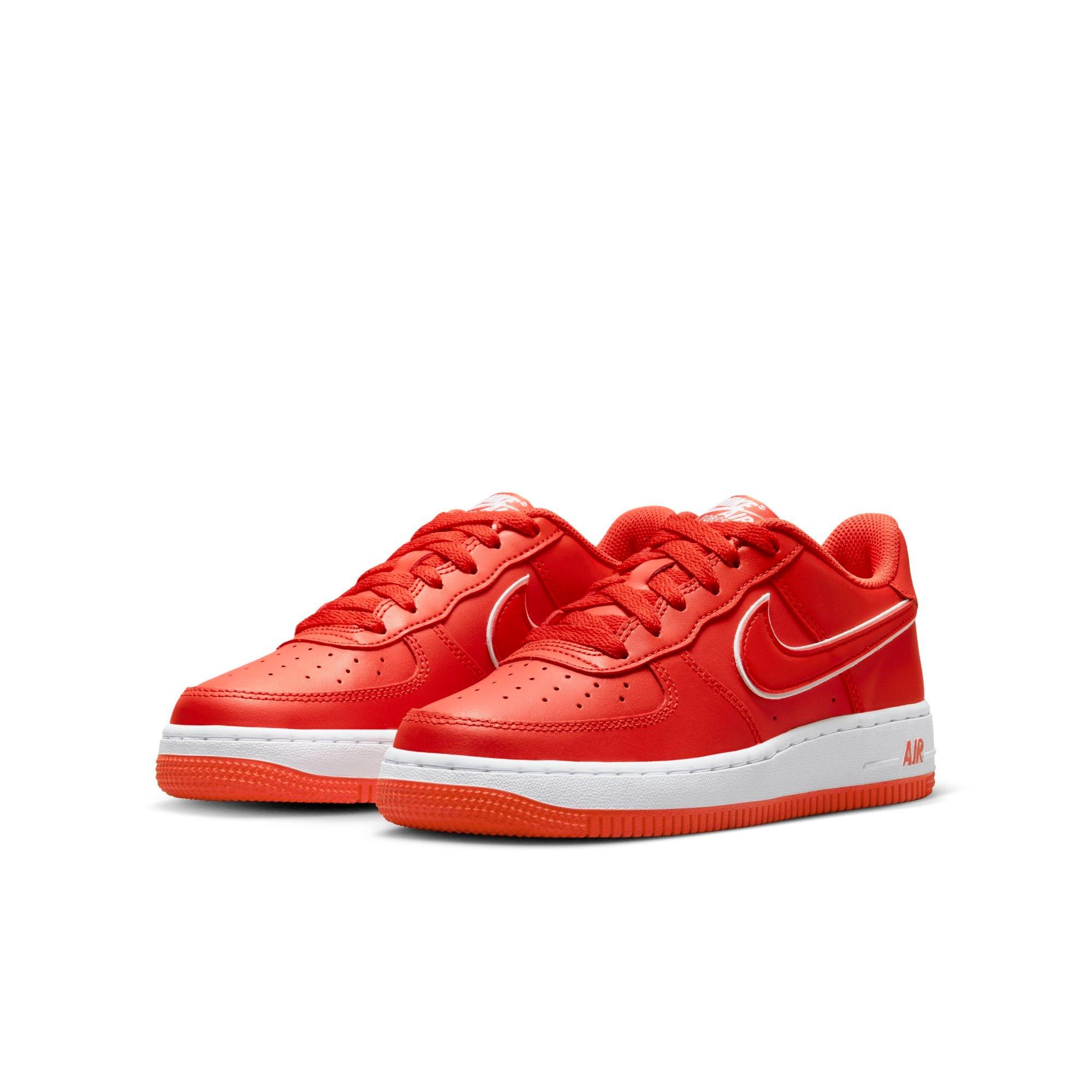 Nike Kids Air Force 1 (White/Picante Red) 7Y