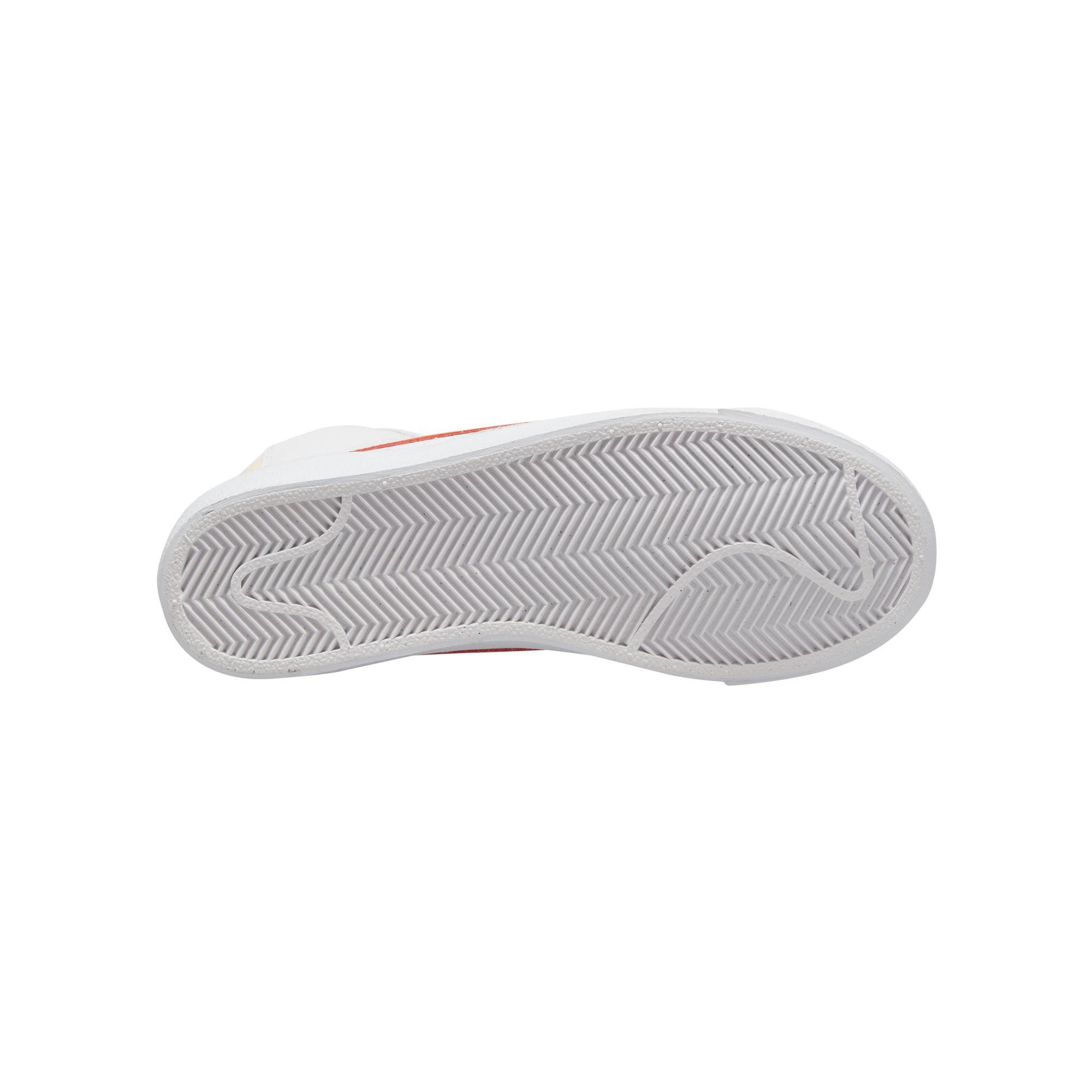 Nike Blazer Mid '77 "White/Picante Red/Coconut Milk" Grade School Boys' Shoe - WHITE/RED Thumbnail View 4