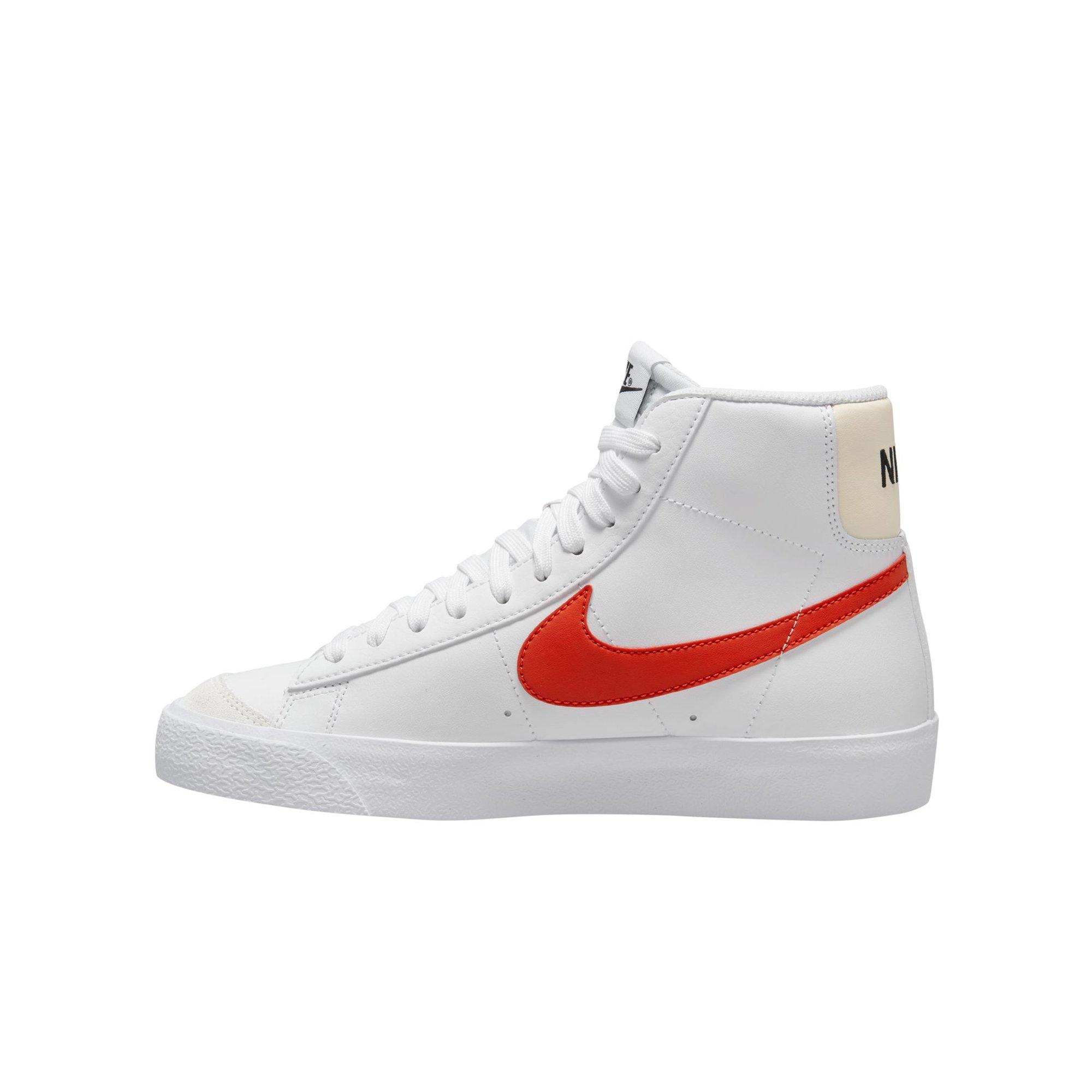 Nike Blazer Mid '77 "White/Picante Red/Coconut Milk" Grade School Boys' Shoe - WHITE/RED Thumbnail View 2