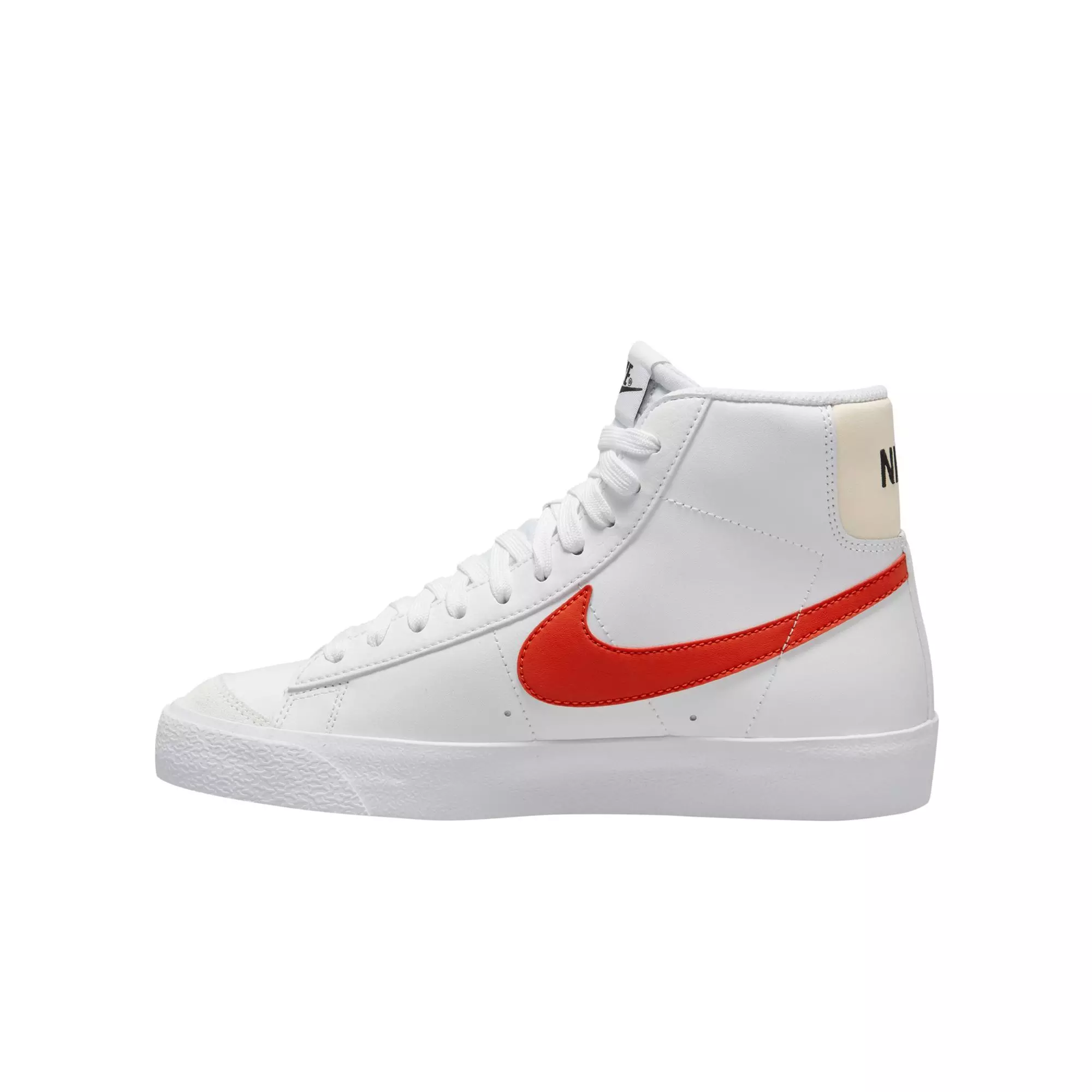 Nike Blazer Mid '77 "White/Picante Red/Coconut Milk" Grade School Boys' Shoe - WHITE/RED