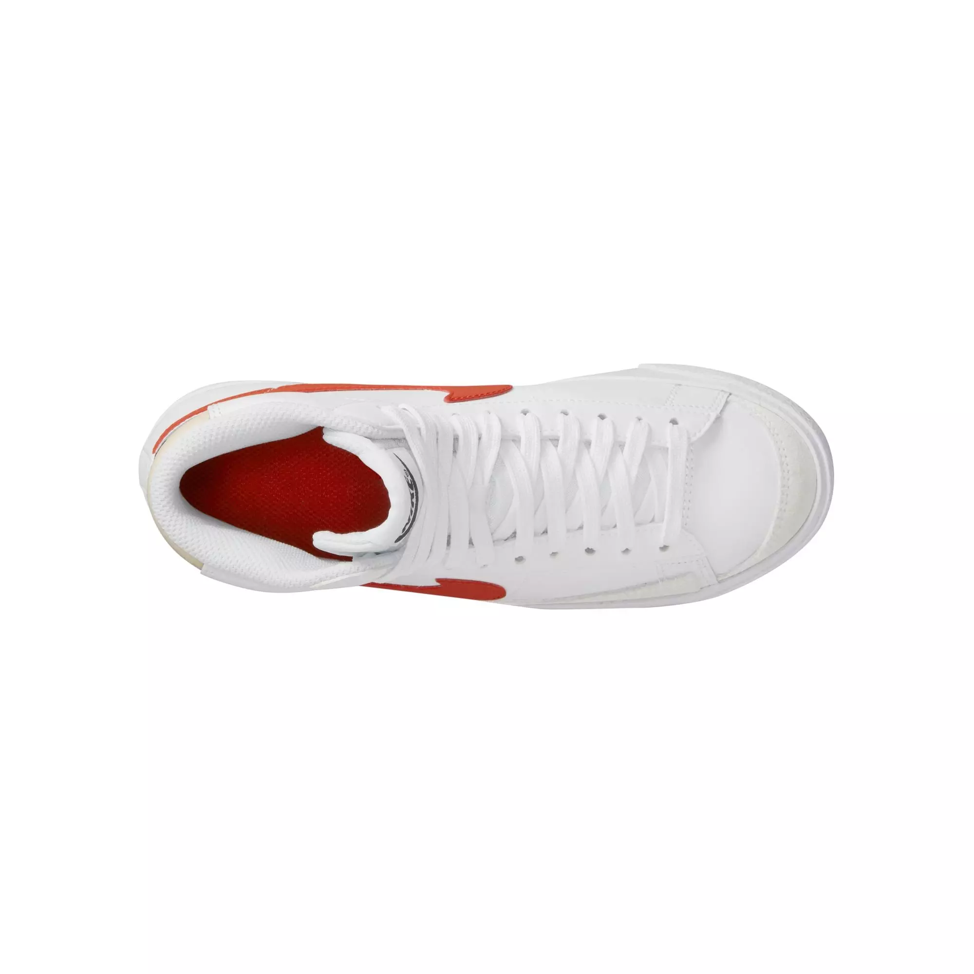 Nike Blazer Mid '77 "White/Picante Red/Coconut Milk" Grade School Boys' Shoe - WHITE/RED