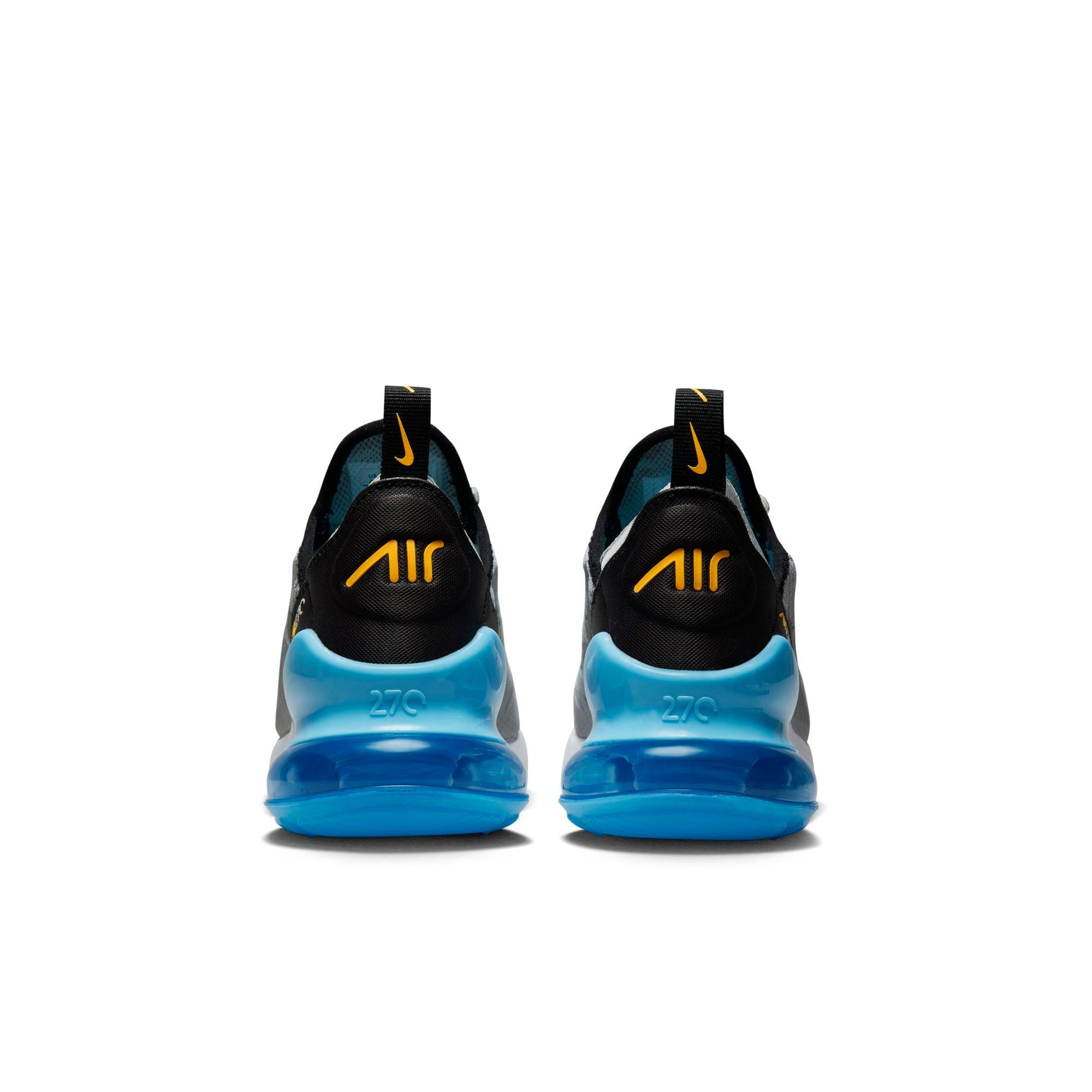 Nike Air Max 270 "Lt Smoke Grey/Iron Grey/Laser Orange/Blue" Grade School Shoe Hibbett | City Gear