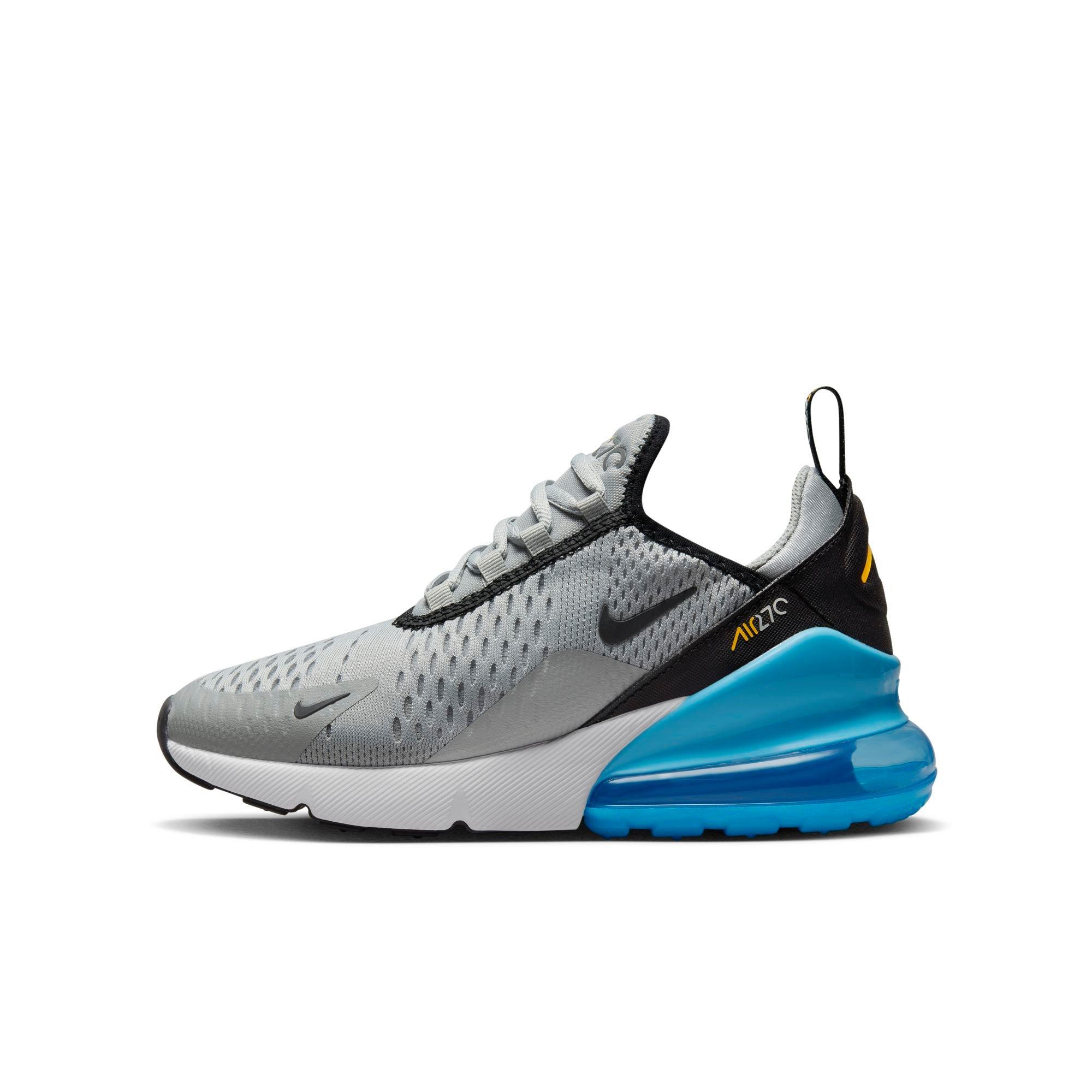 Nike Air Max 270 Lt Smoke Grey/Iron Grey/Laser Orange/Blue Grade School  Boys' Shoe - Hibbett