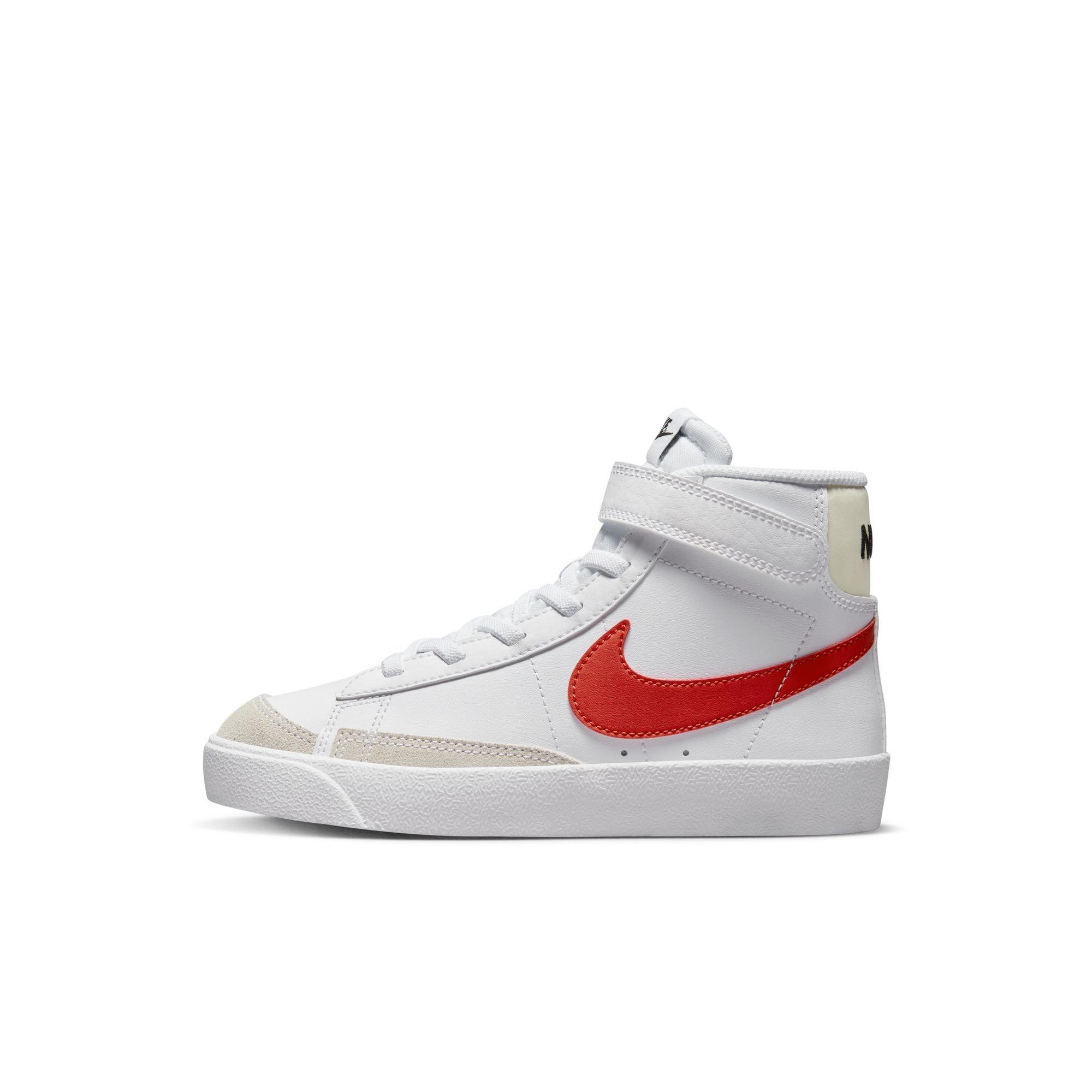 Nike Blazer Mid '77 "White/Picante Red/Coconut Milk" Preschool Boys' Shoe - WHITE/RED Thumbnail View 6