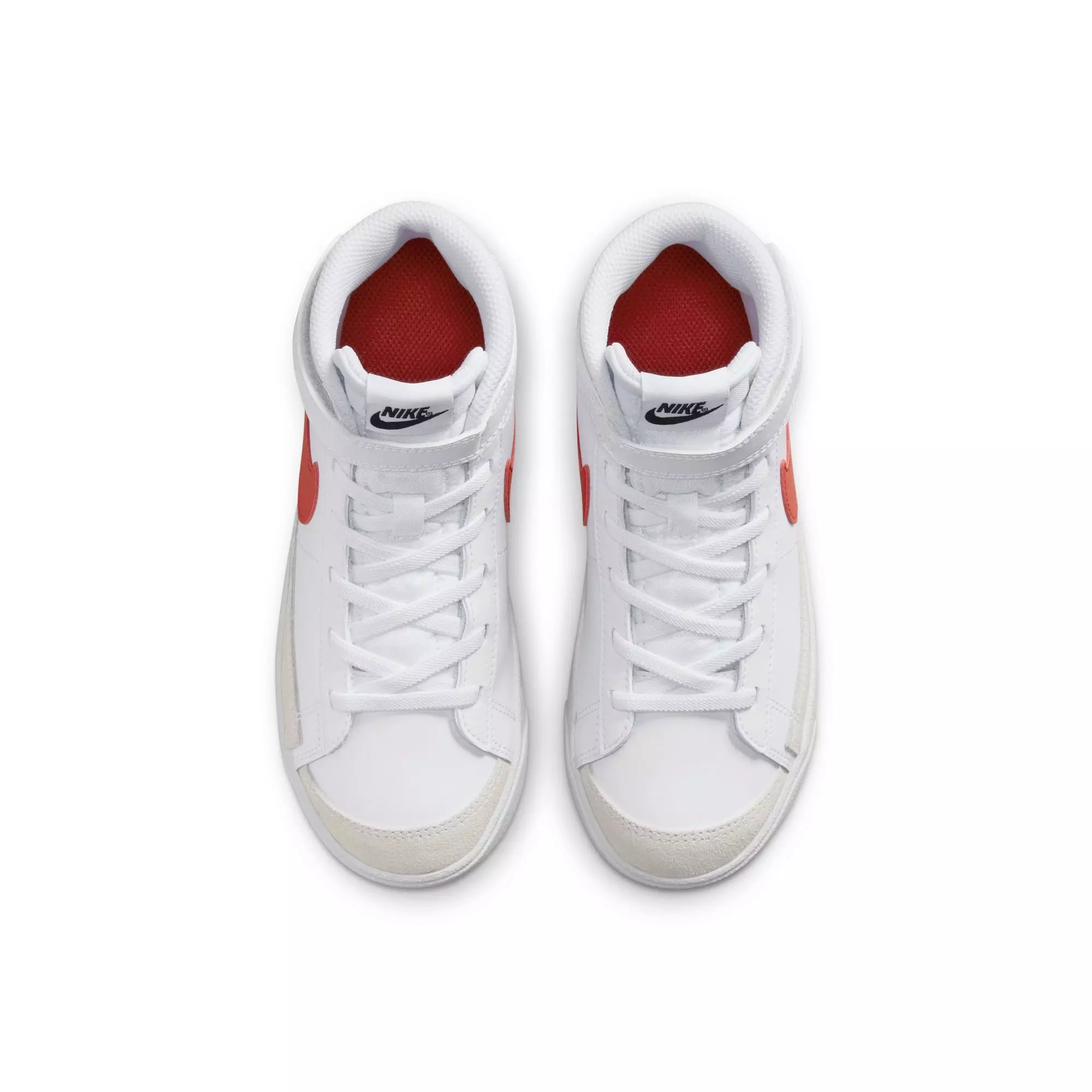 Nike Blazer Mid '77 "White/Picante Red/Coconut Milk" Preschool Boys' Shoe - WHITE/RED