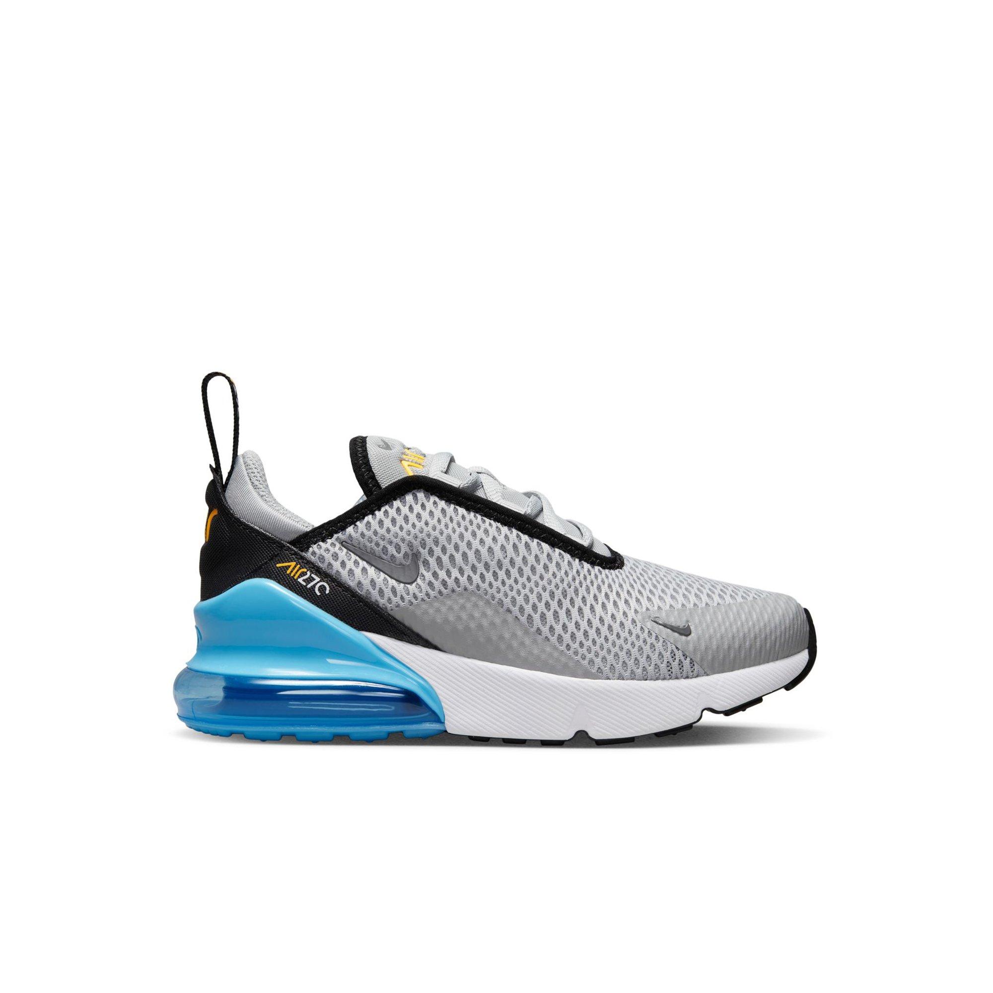 Nike Air Max 270 React White/Laser Blue Grade School Kid's Shoes -  Hibbett