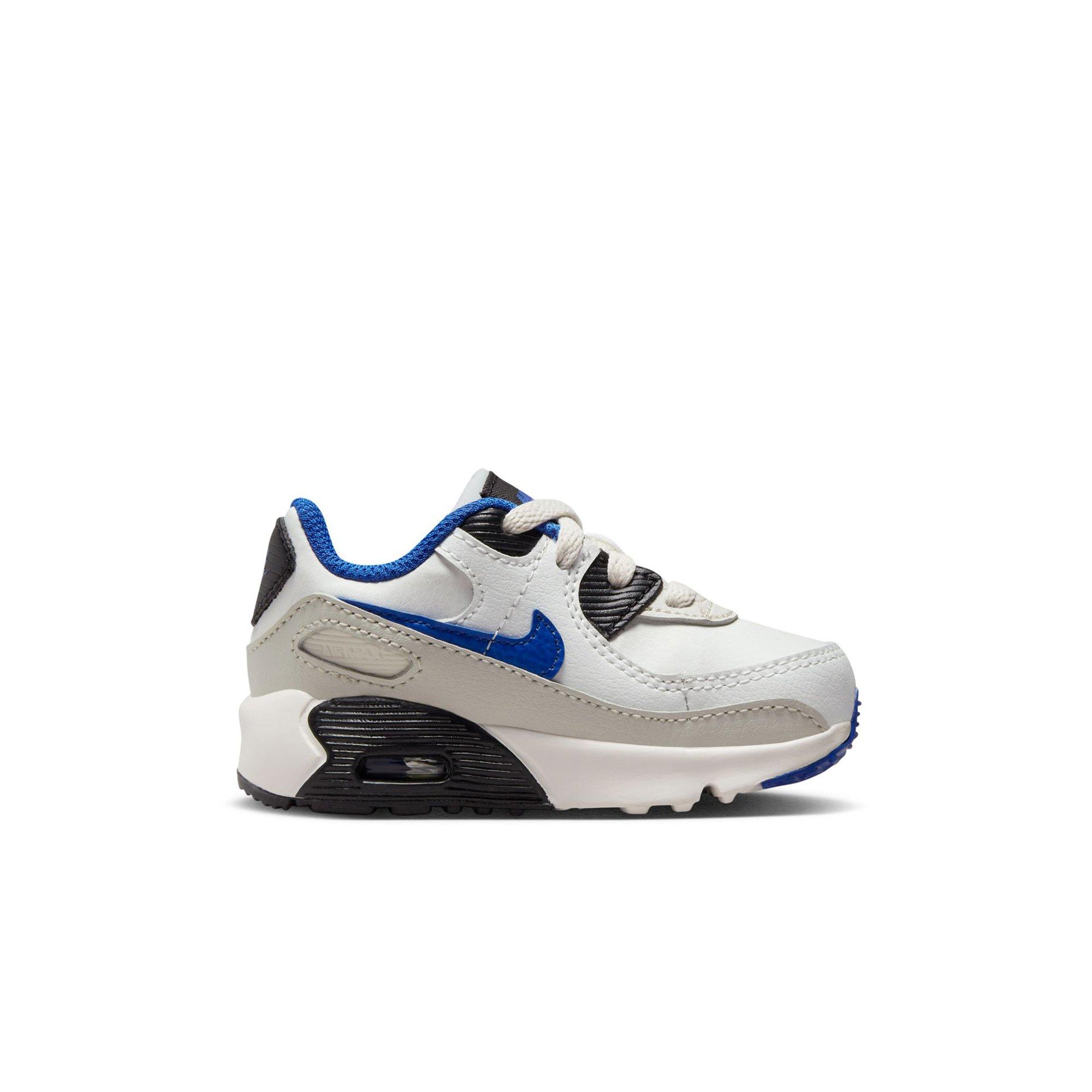 Nike Air Max 90 LTR Summit White/Racer Blue/Light Bone/Black Toddler Boys'  Shoe - Hibbett