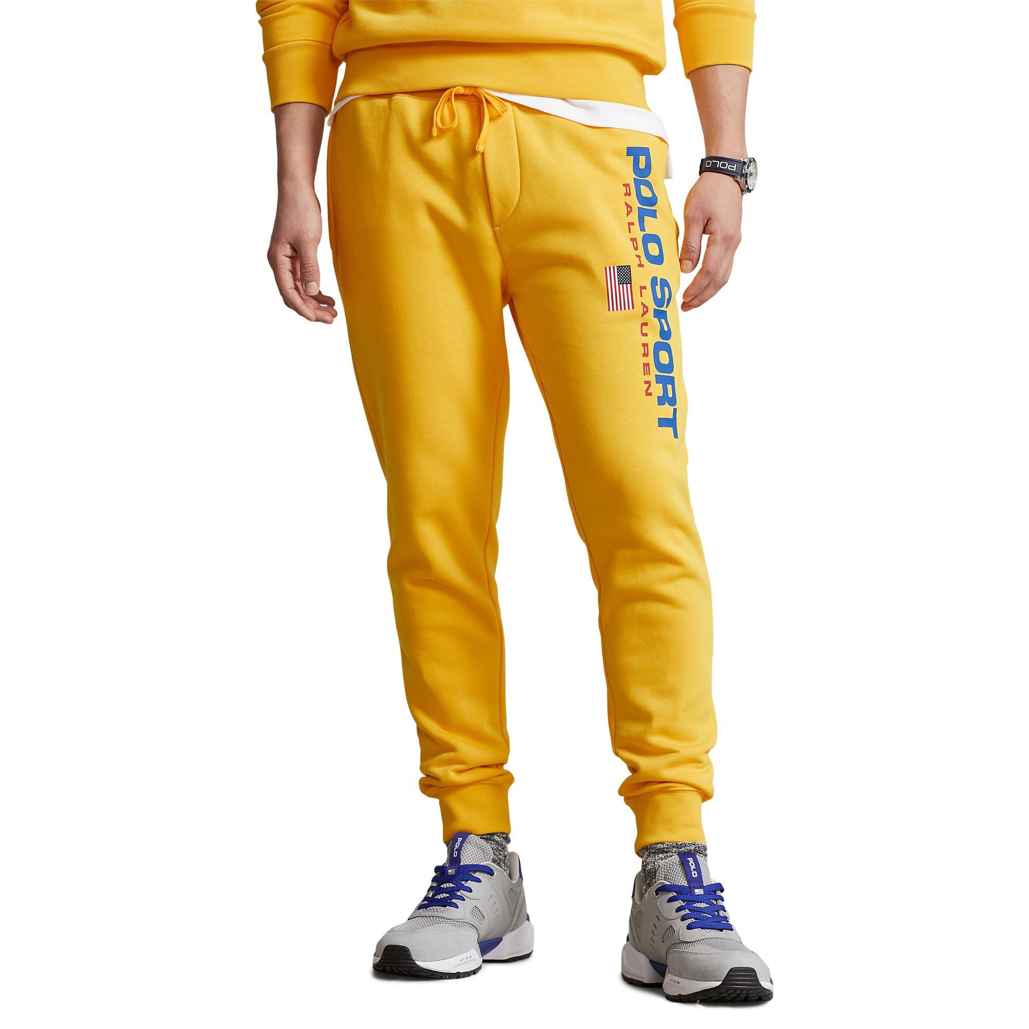 Yellow fleece online sweatpants