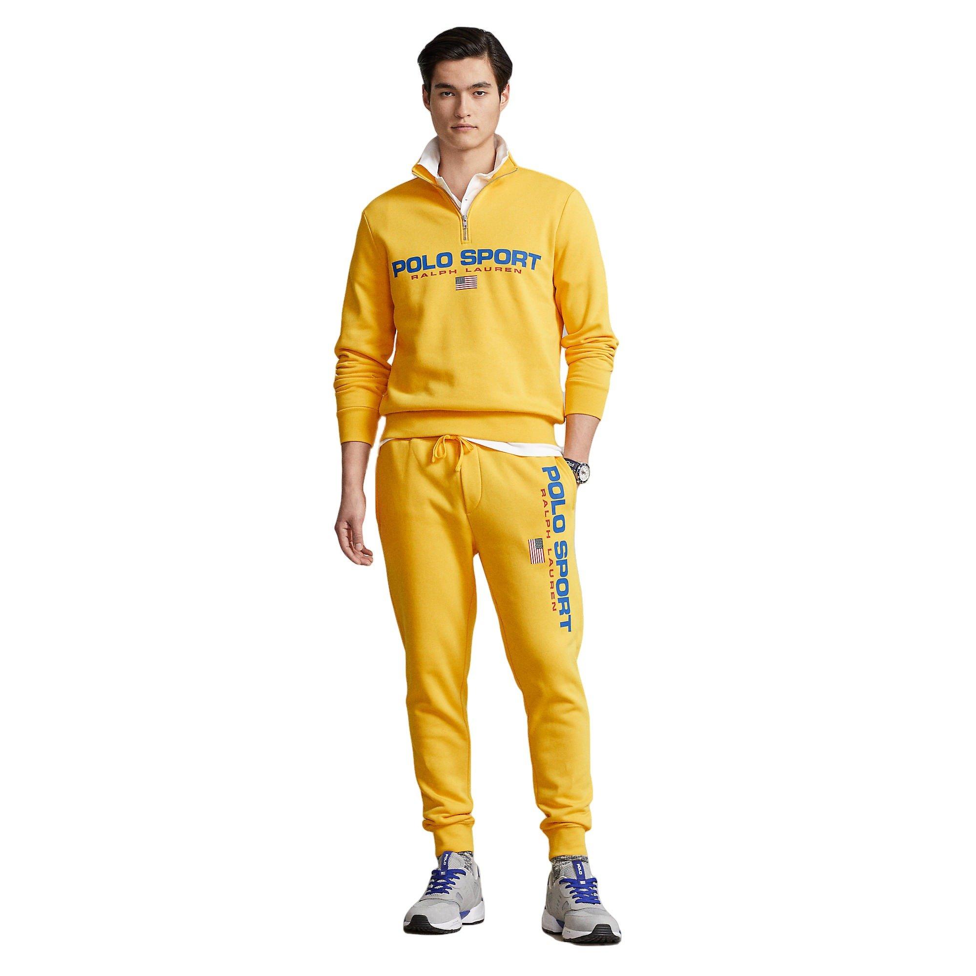 Yellow polo cheap jogging suit