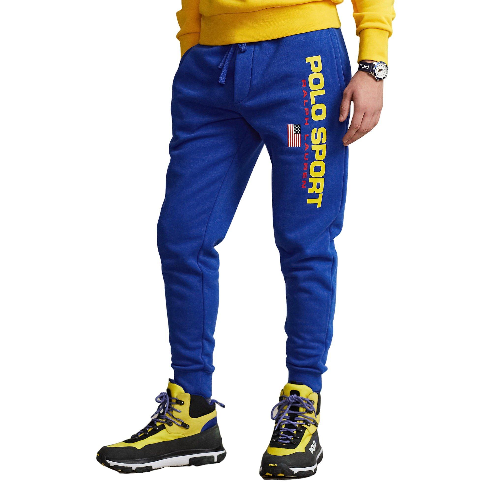 Polo Men's Sport Fleece Joggers-Blue - Hibbett