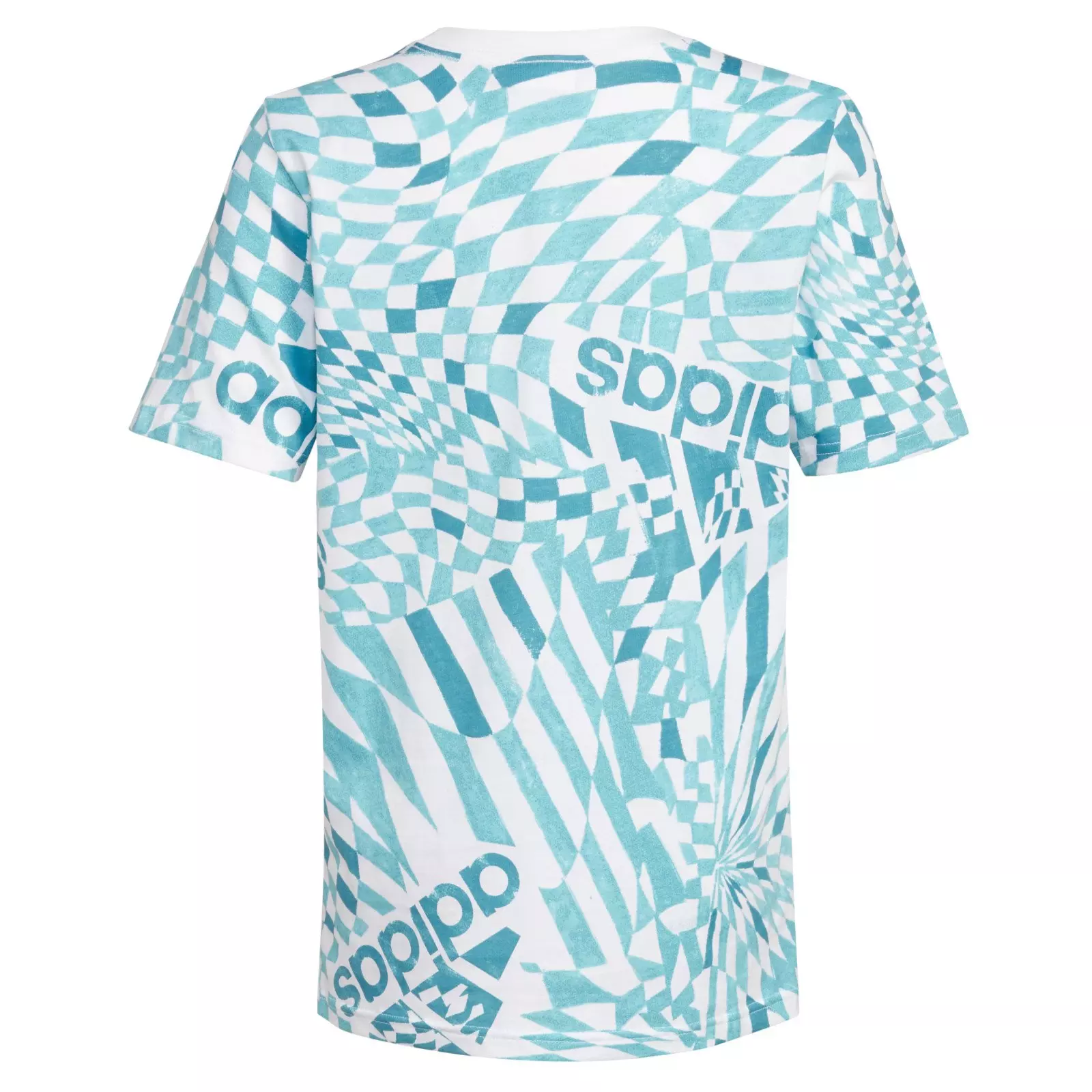 adidas Big Boys' Love Checker Tee - BLUE