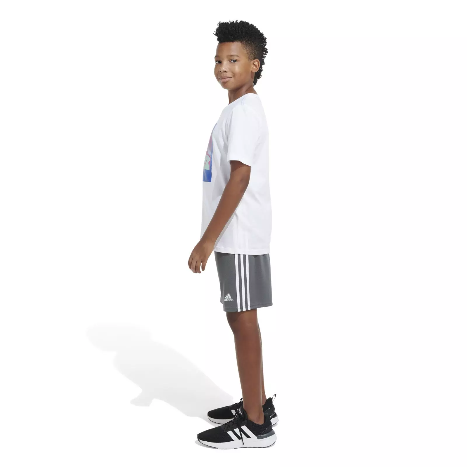 adidas Big Boys' Sport Escape Tee - WHITE
