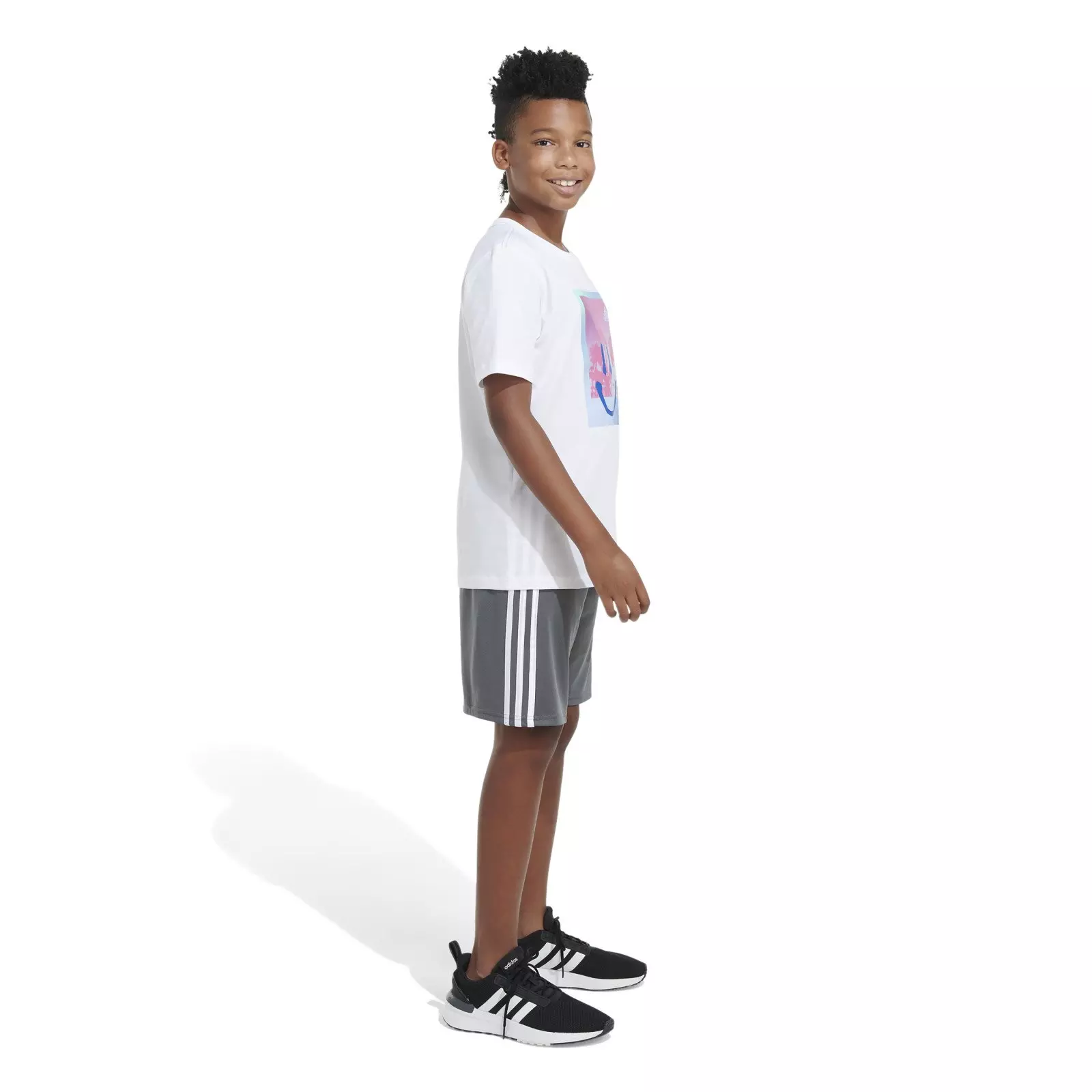 adidas Big Boys' Sport Escape Tee - WHITE