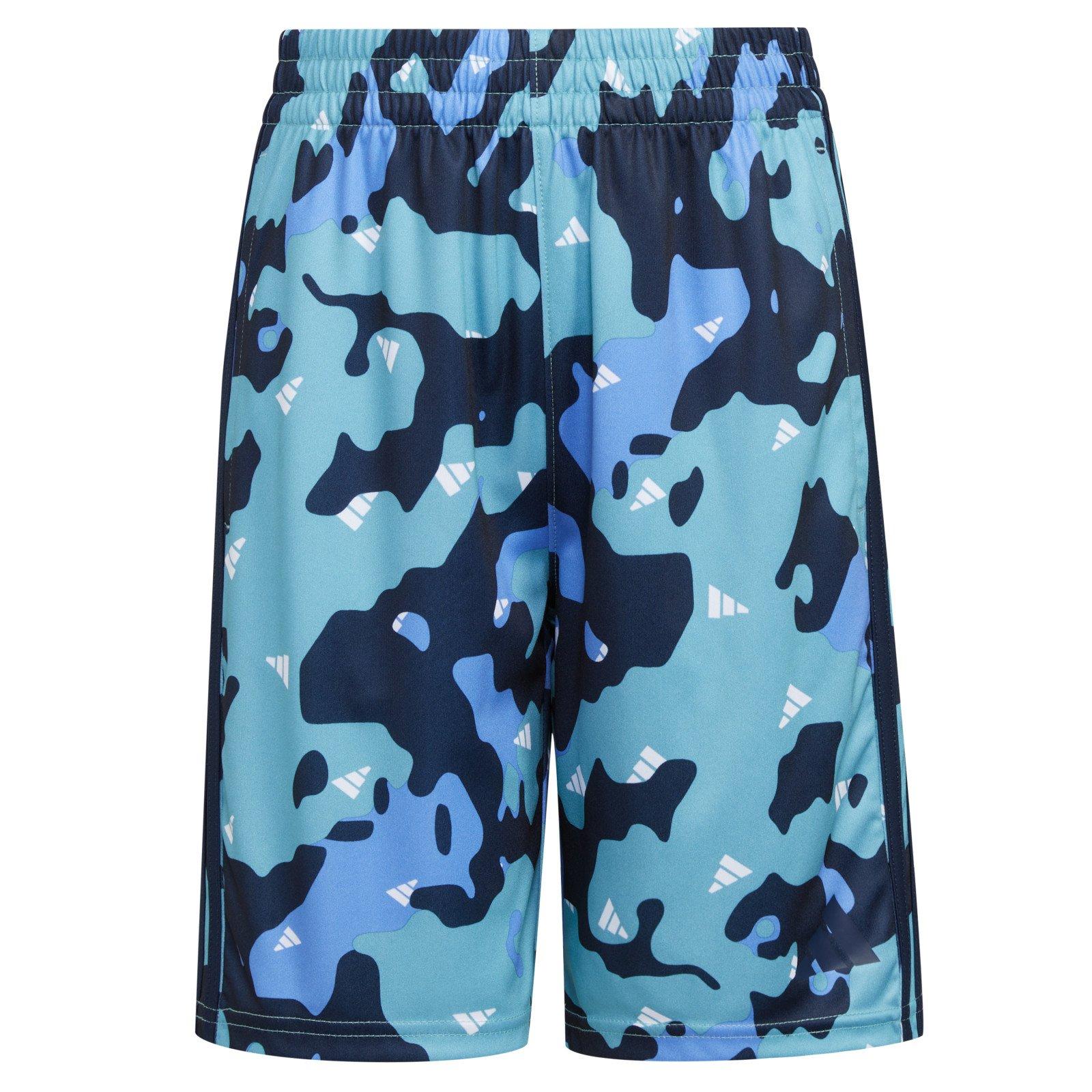 adidas Big Boys' Camo Shorts - Blue/Black - BLUE Thumbnail View 1