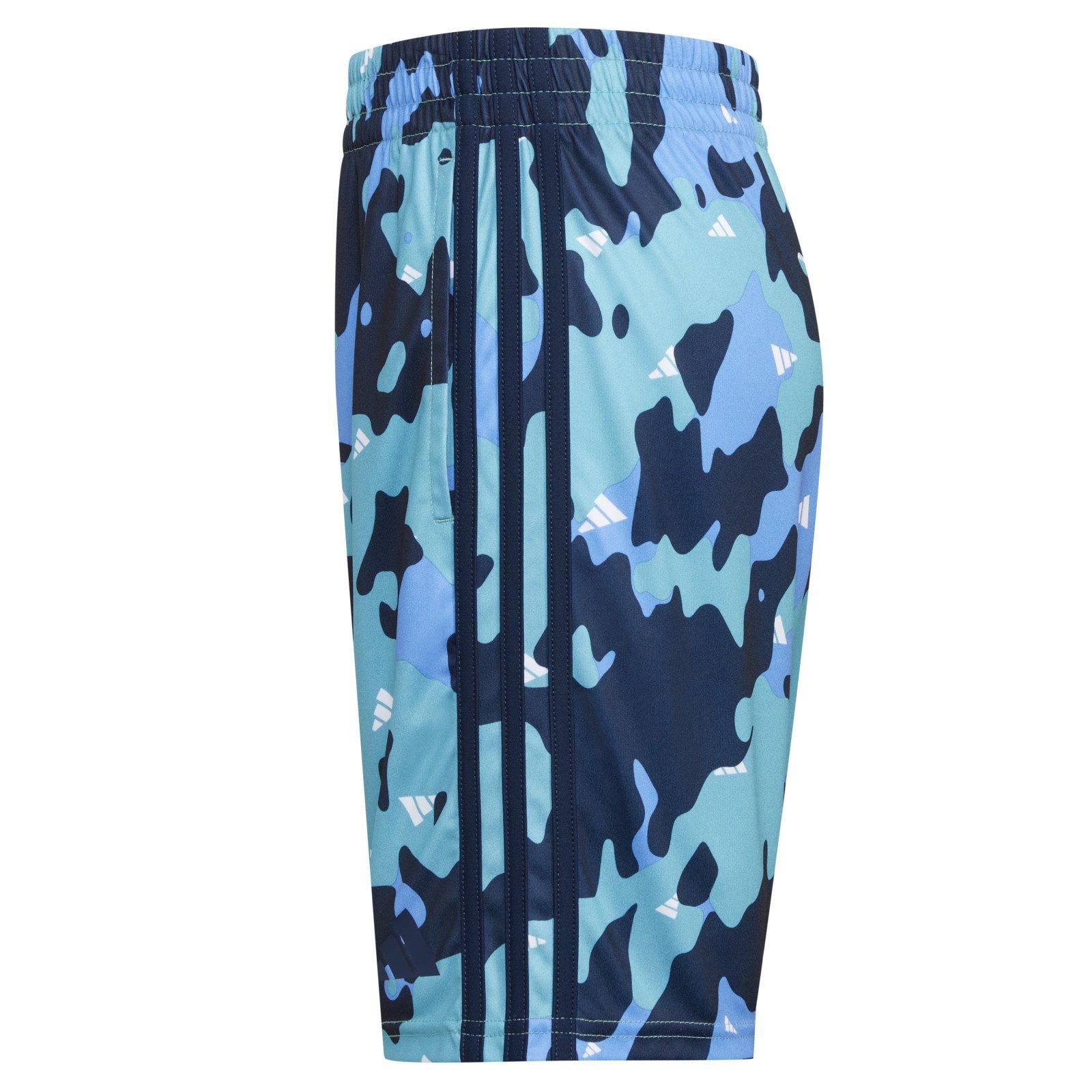 adidas Big Boys' Camo Shorts - Blue/Black - BLUE Thumbnail View 3