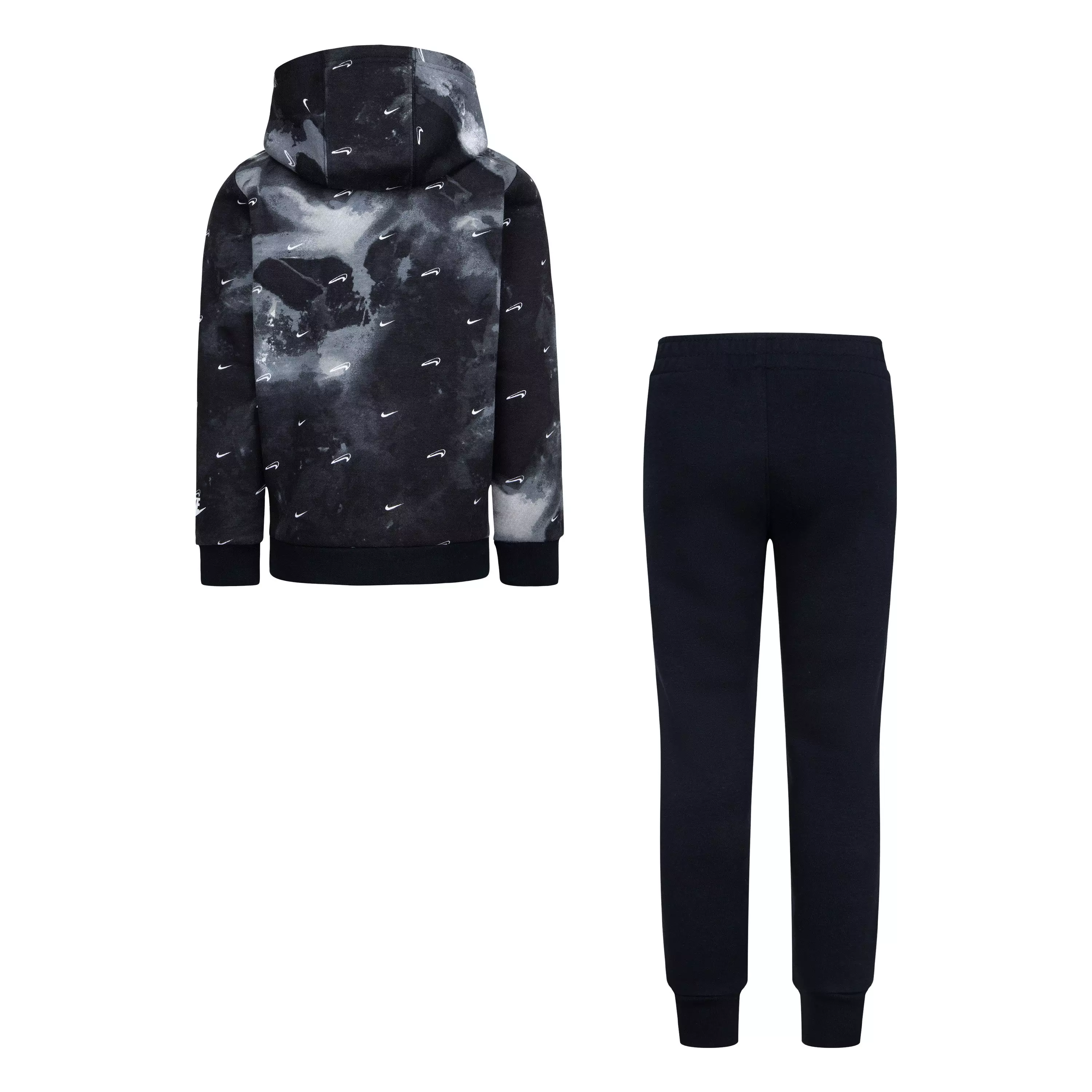 Nike Little Boys' Sportswear Club Seasonal Fleece Hoodie Set - BLACK/WHITE