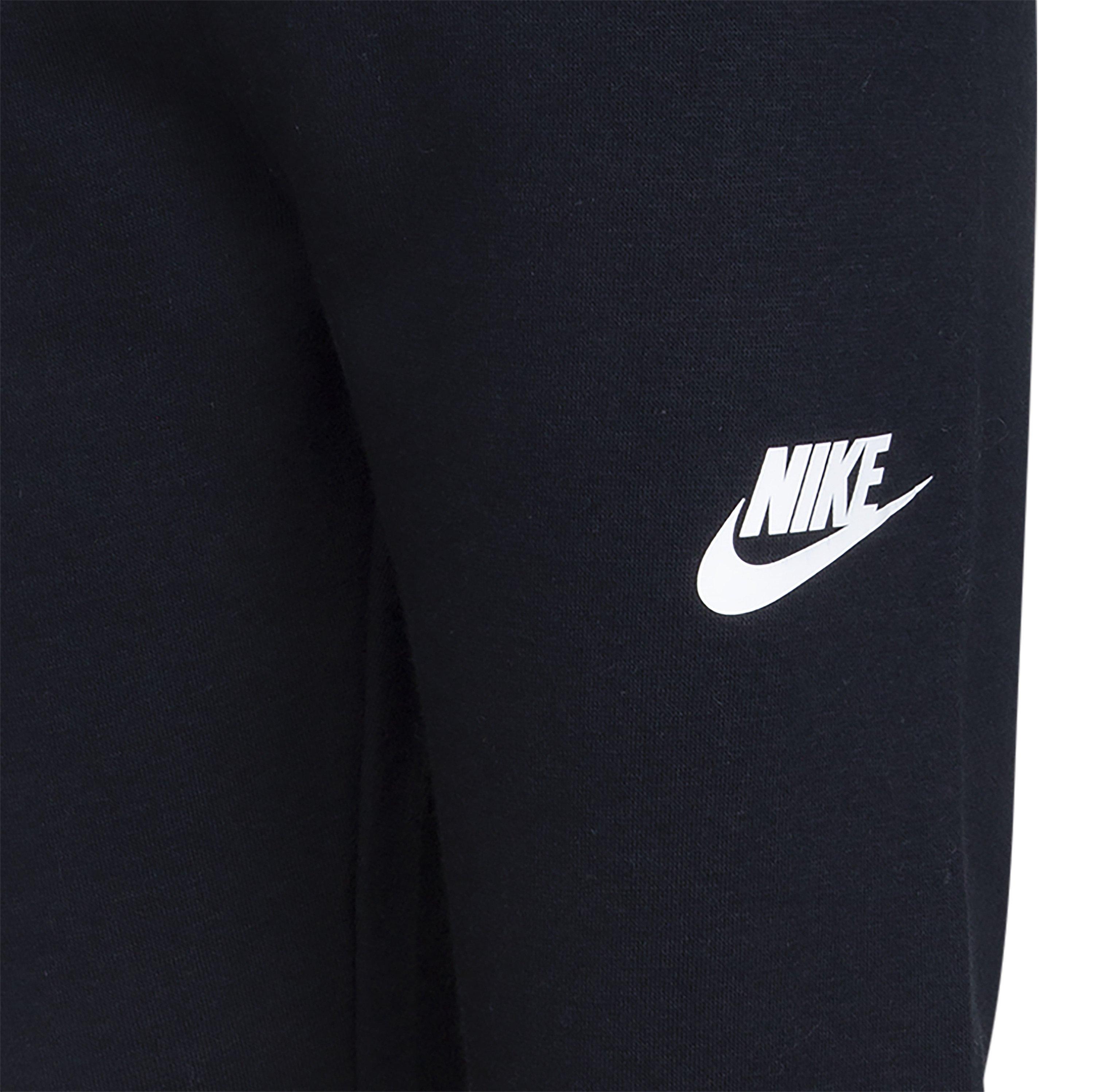 Nike Little Boys' Sportswear Club Seasonal Fleece Hoodie Set - BLACK/WHITE Thumbnail View 5