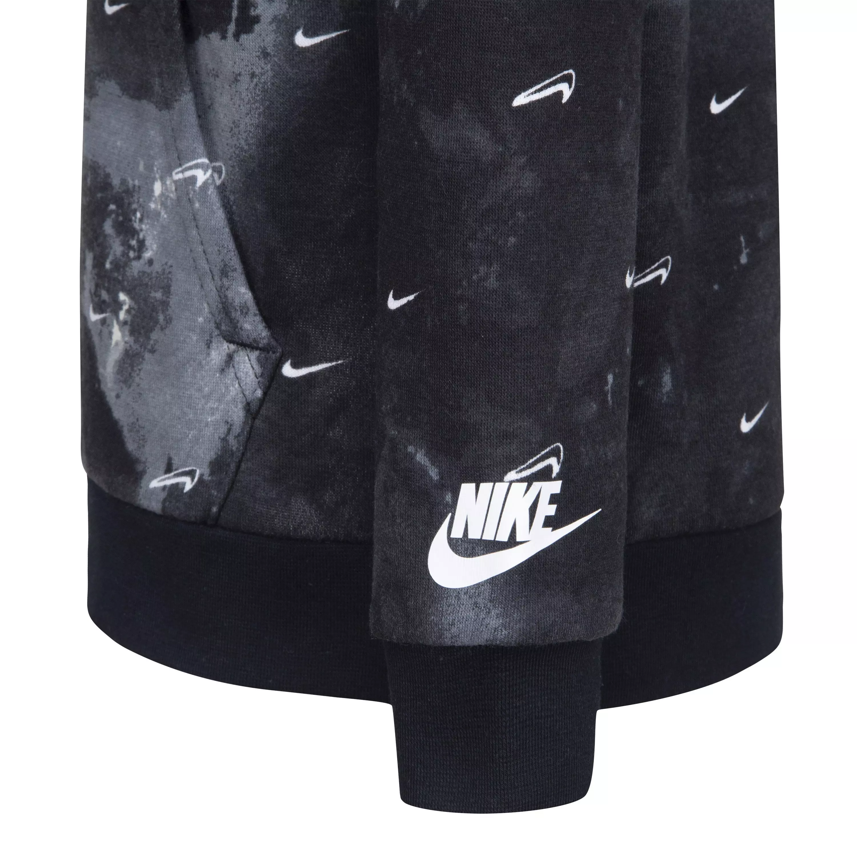 Nike Little Boys' Sportswear Club Seasonal Fleece Hoodie Set - BLACK/WHITE