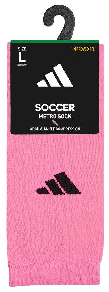 adidas Metro 6 OTC Soccer Socks - Pink/Black