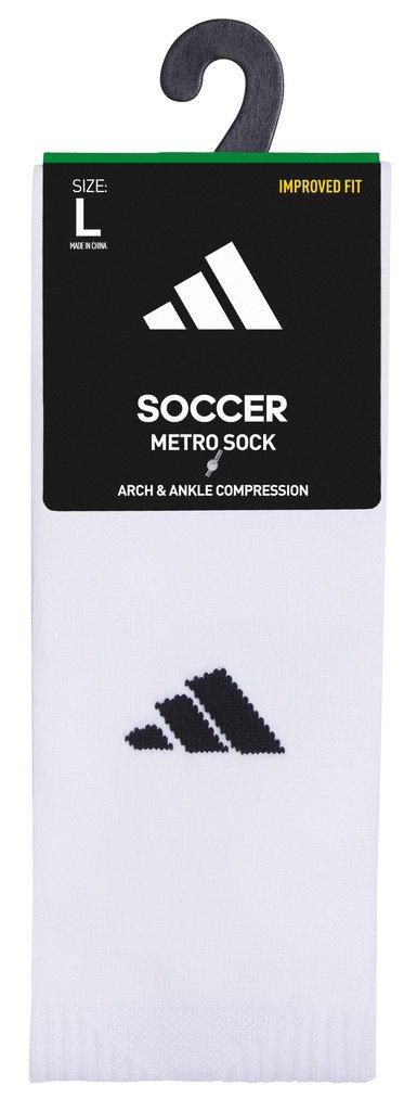 adidas Metro 6 OTC Soccer Socks - White/Black