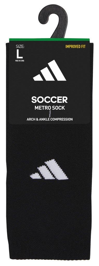 adidas Metro 6 OTC Soccer Socks - White/Black