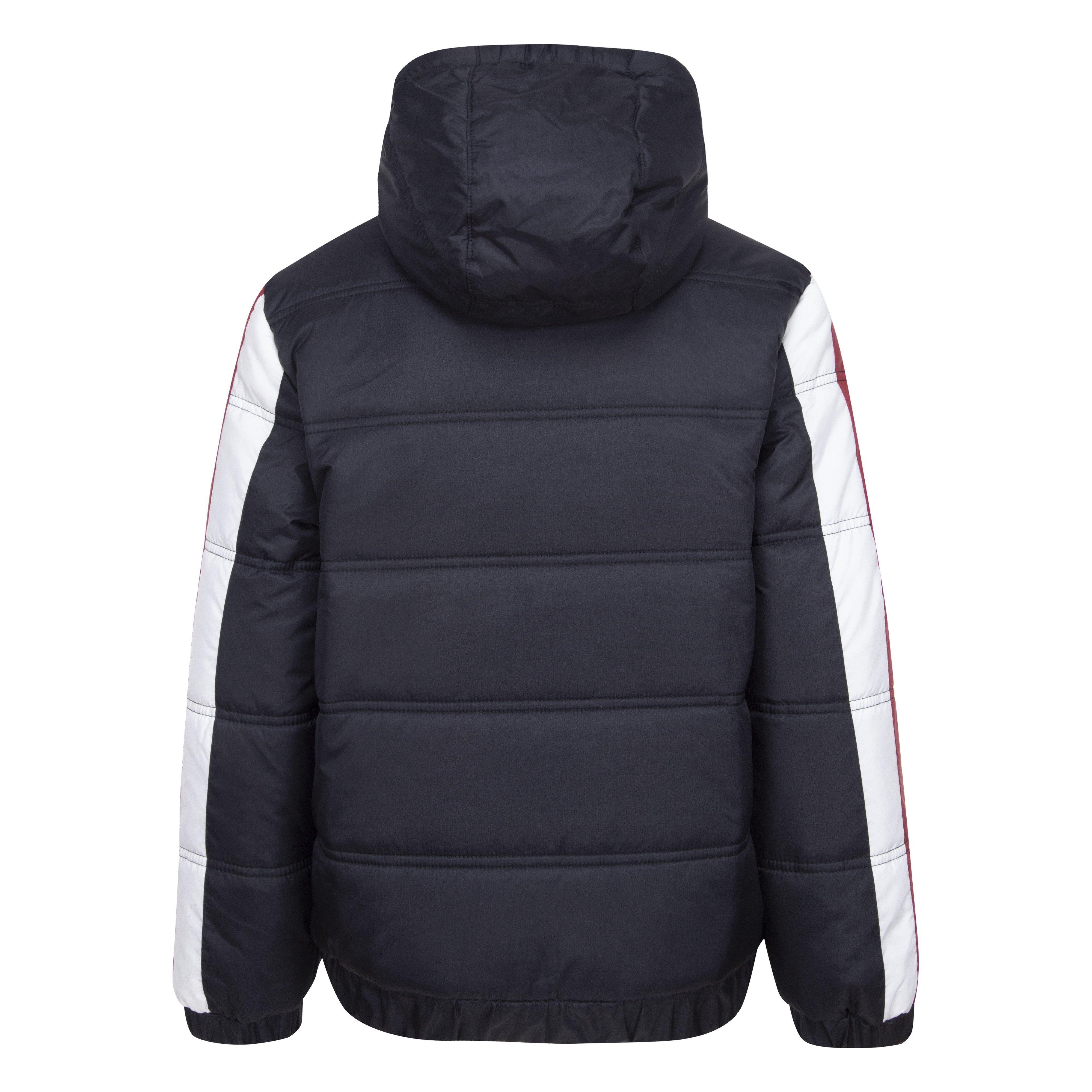 Jordan Big Boys' Nylon Puffer Jacket-Black/Red - BLACK/RED Thumbnail View 2
