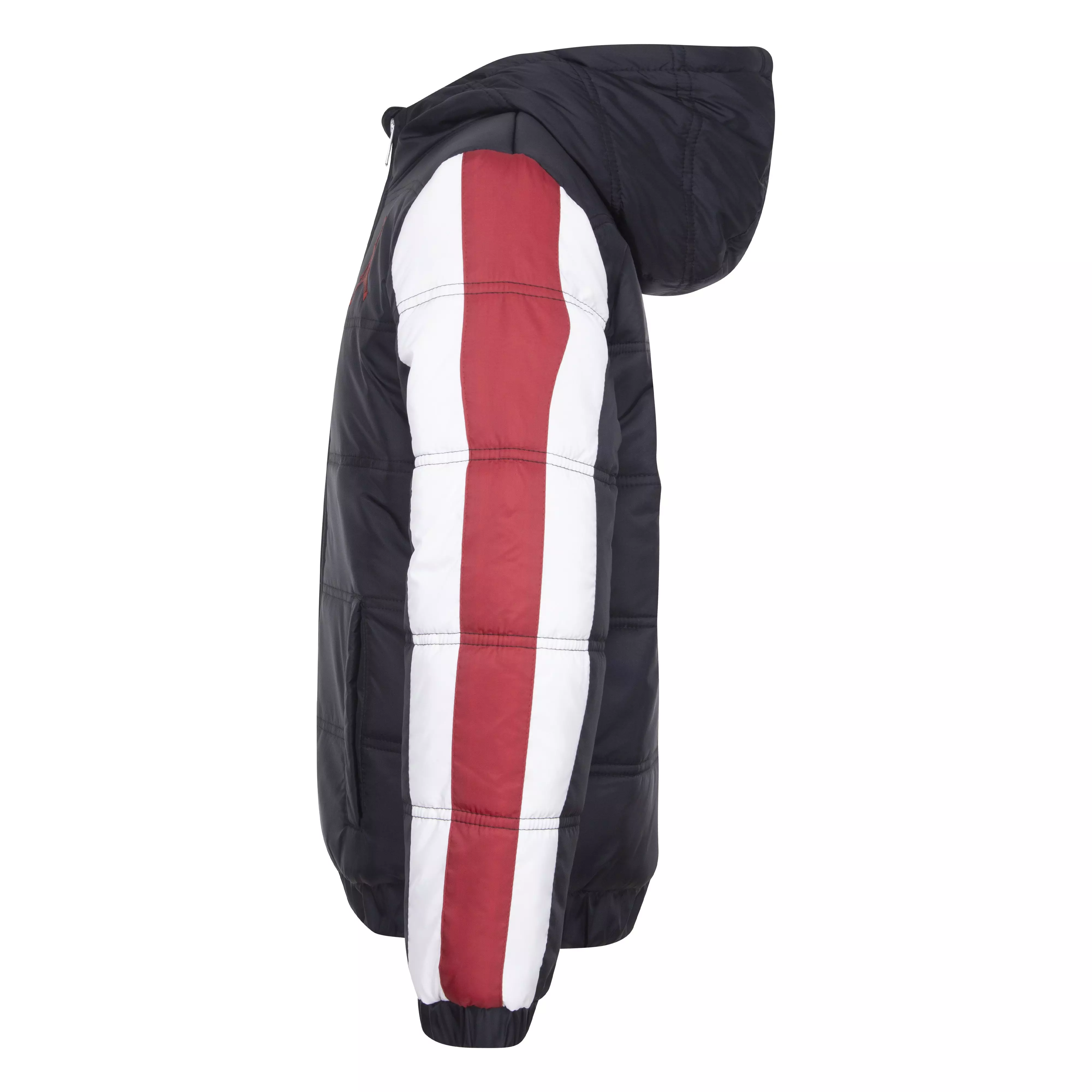 Jordan Big Boys' Nylon Puffer Jacket-Black/Red - BLACK/RED