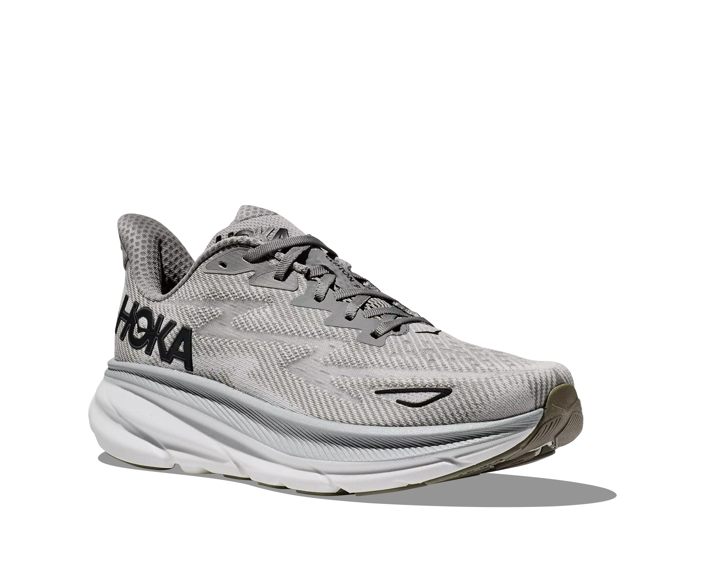 Hoka Clifton 9 "Harbor Mist/Black" Men's Running Shoe - GREY/BLACK
