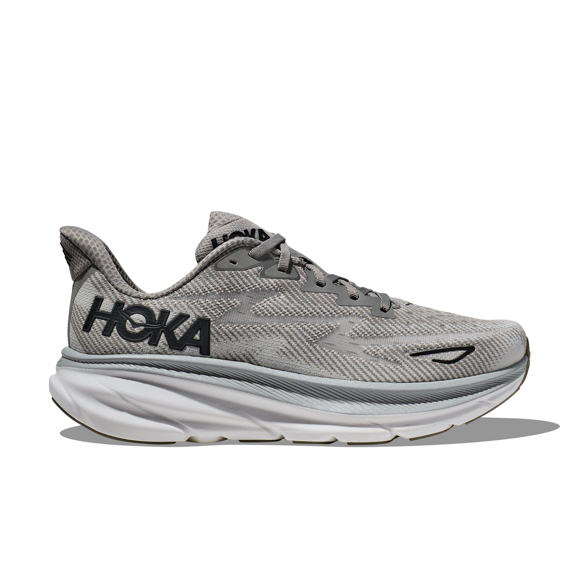 Hoka Clifton 9 "Harbor Mist/Black" Men's Running Shoe - GREY/BLACK Thumbnail View 1