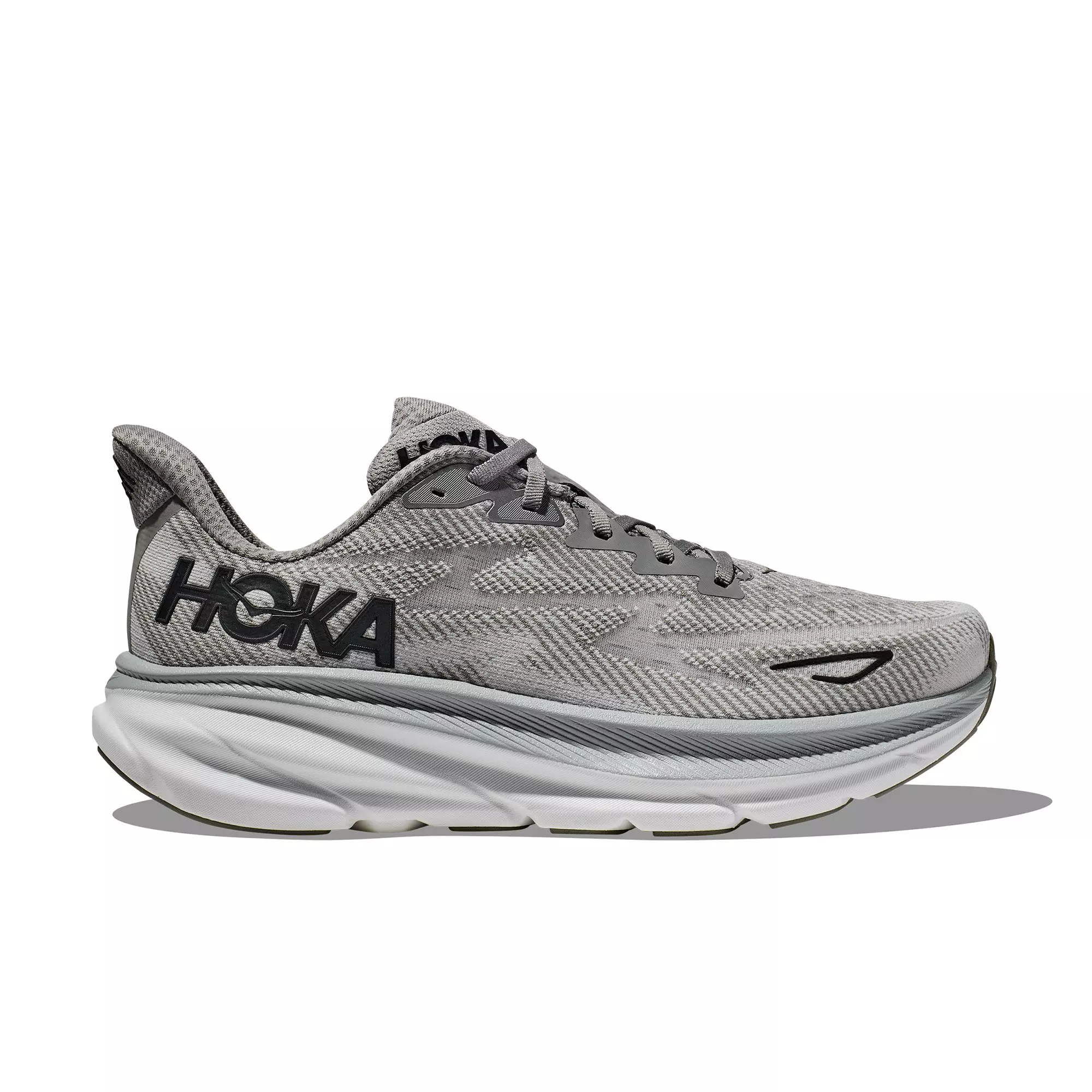 Hoka Clifton 9 "Harbor Mist/Black" Men's Running Shoe - GREY/BLACK