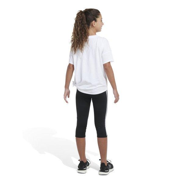adidas Big Girls' Loose Fit Front Tie Tee - WHITE Thumbnail View 4