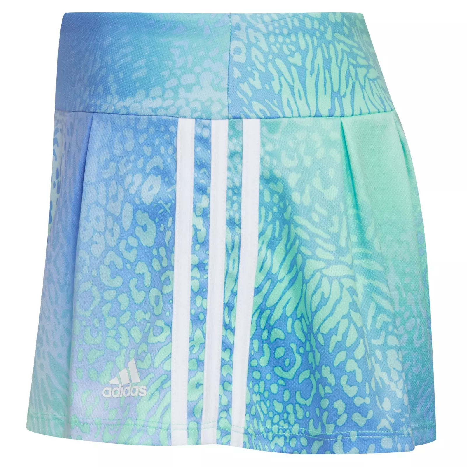 adidas Big Girls' Printed Pleat Dance Shorts - BLUE/GREEN