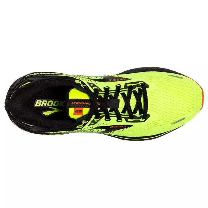 Brooks Adrenaline GTS 22 "Nightlife/Black/Flame" Men's Running Shoe - YELLOW/BLACK
