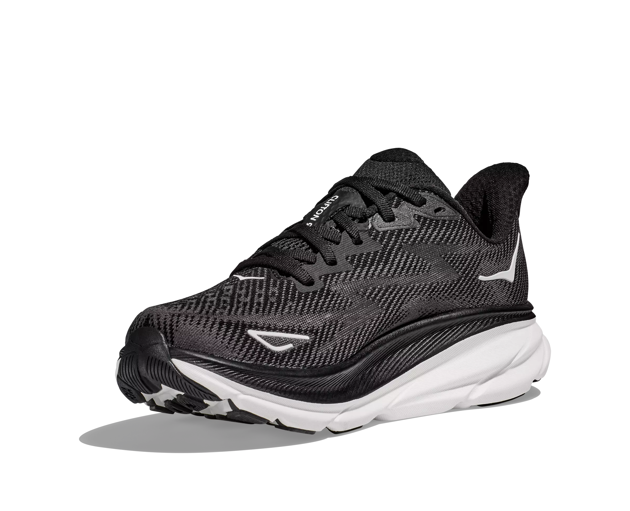Hoka Clifton 9 "Black/White" Women's Running Shoe - BLACK/WHITE