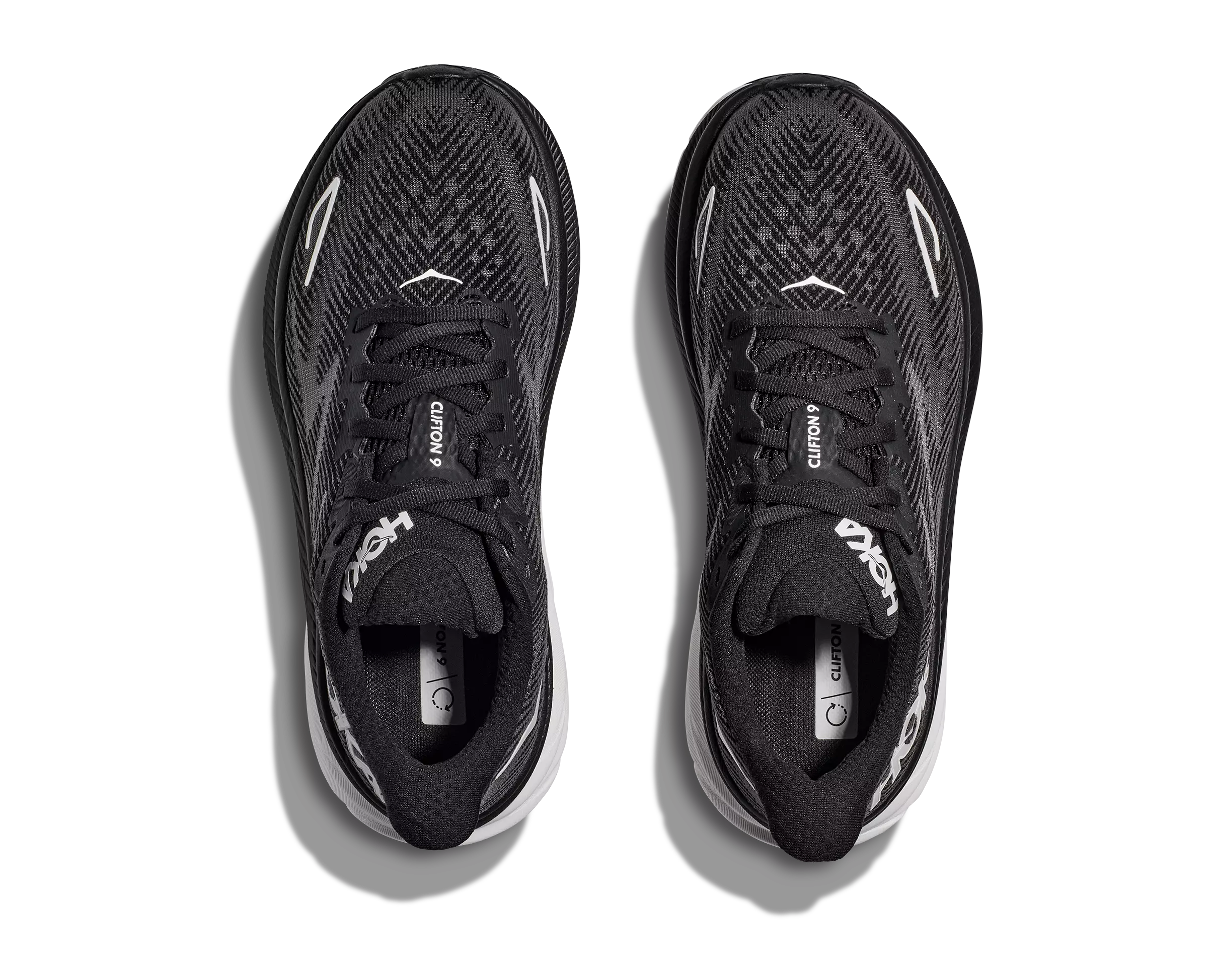 Hoka Clifton 9 "Black/White" Women's Running Shoe - BLACK/WHITE