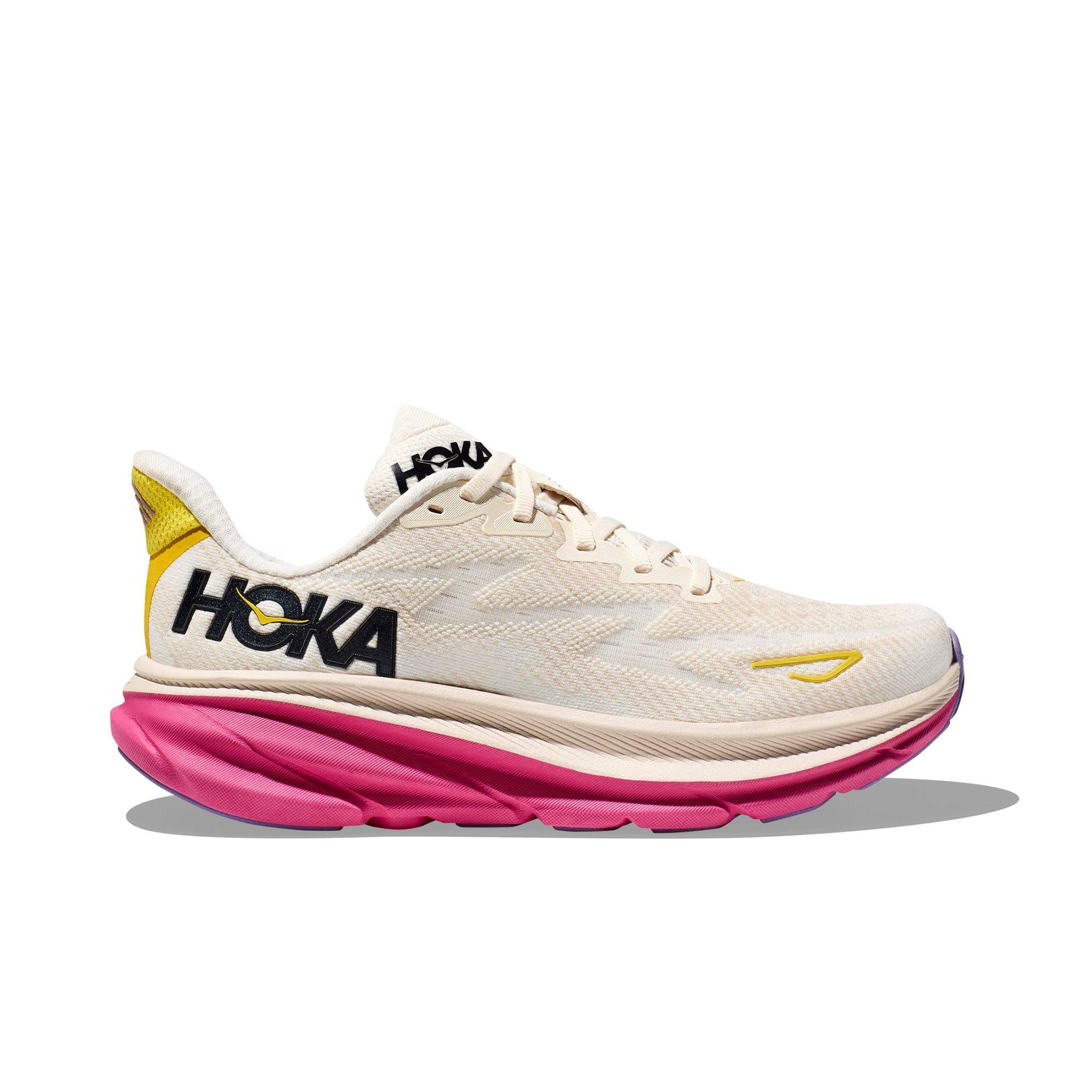 Hoka Clifton 9 Eggnog/Blanc De Blanc Women's Running Shoe - Hibbett