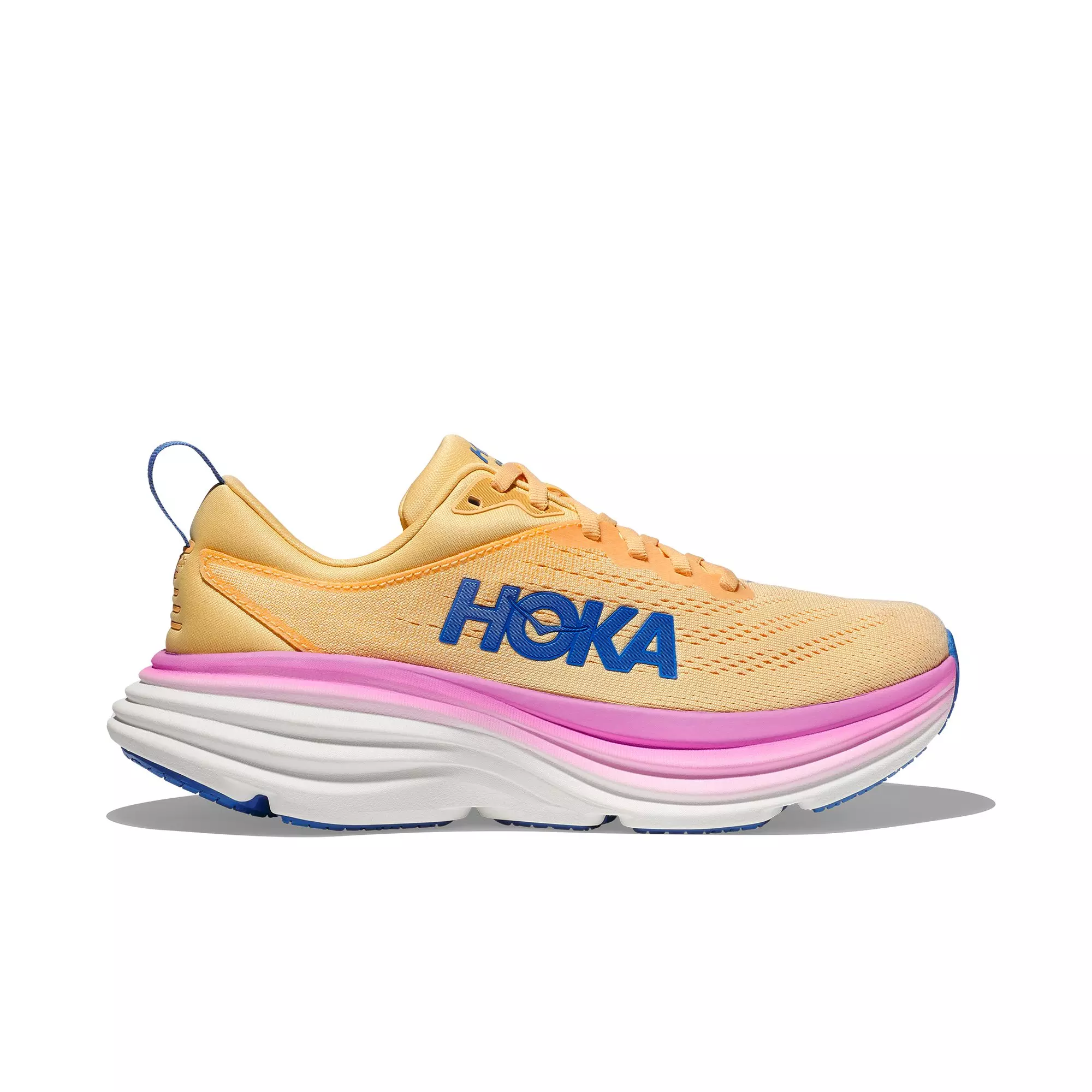 Hoka Bondi 8 "Impala/Cyclamen" Women's Running Shoe - ORANGE/BLUE