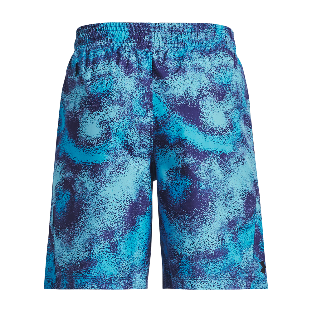 Under Armour Woven All Over Print Big Boys' Blue Shorts