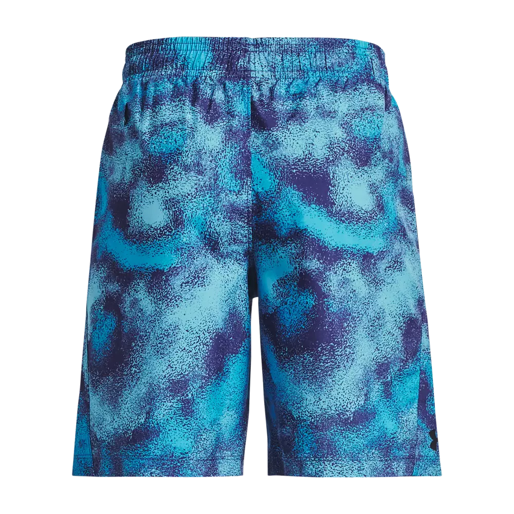 Under Armour Big Boys' Woven All Over Print Shorts-Blue - BLUE