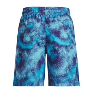 Under Armour Big Boys' Woven All Over Print Shorts-Blue