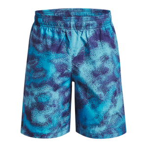 Under Armour Big Boys' Woven All Over Print Shorts-Blue
