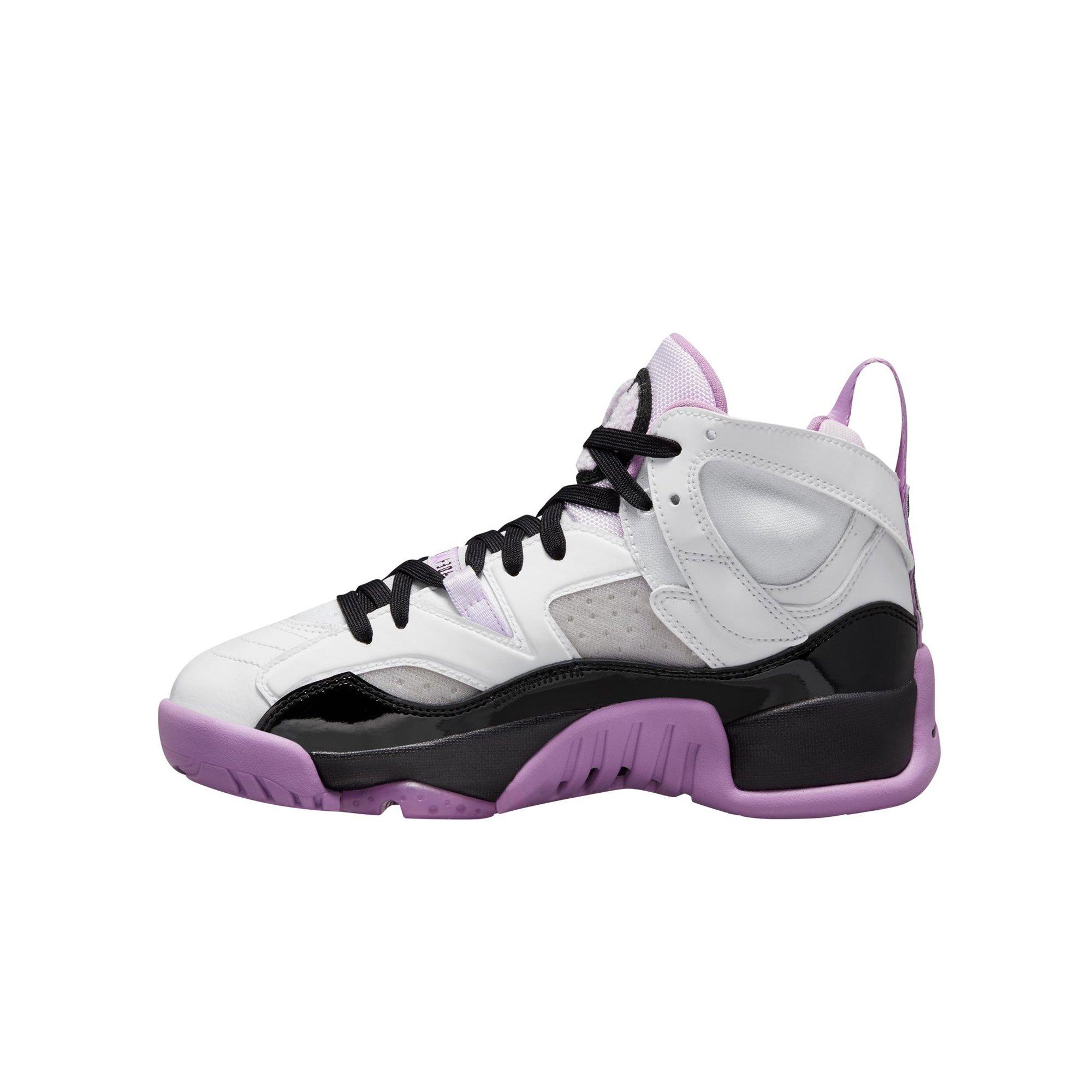 Jordan Jumpman Two Trey "White/Black/Barely Grape/Rush Fuchsia" Grade School Girls' Shoe - WHITE/PURPLE/BLACK Thumbnail View 2
