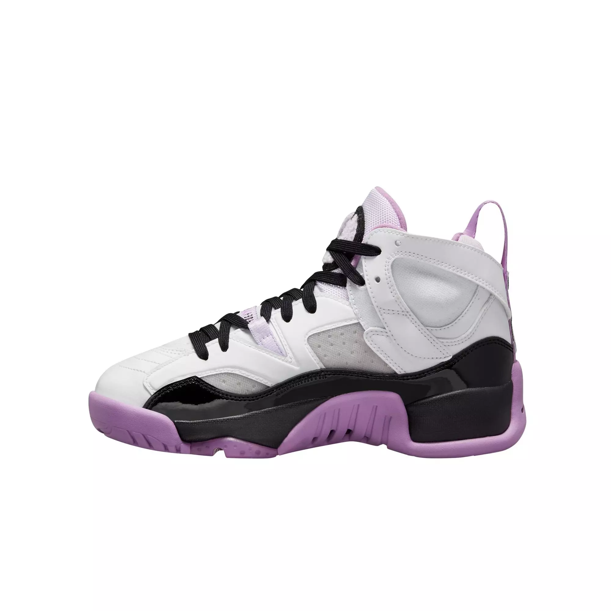 Jordan Jumpman Two Trey "White/Black/Barely Grape/Rush Fuchsia" Grade School Girls' Shoe - WHITE/PURPLE/BLACK