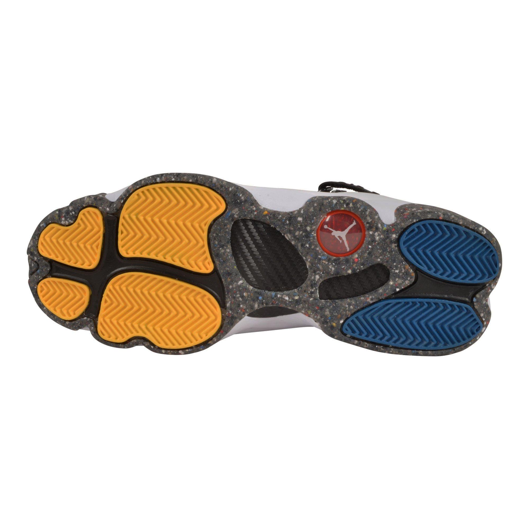 Jordan 6 Rings "White/Black/Coral/Picante Red" Grade School Girls' Shoe - WHITE/BLACK Thumbnail View 3