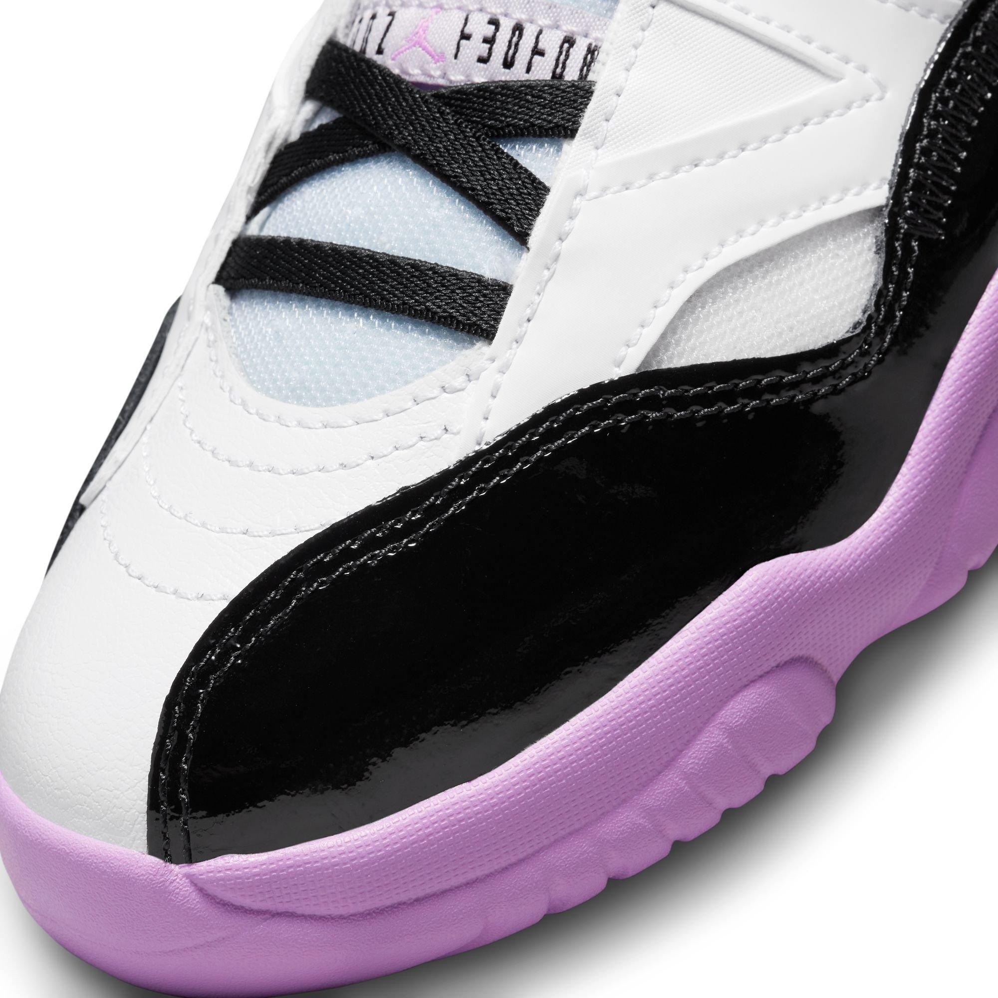 Jordan Jumpman Trey Two "White/Black/Barely Grape/Rush Fuchsia" Preschool Girls' Shoe - WHITE/PURPLE/BLACK Thumbnail View 10