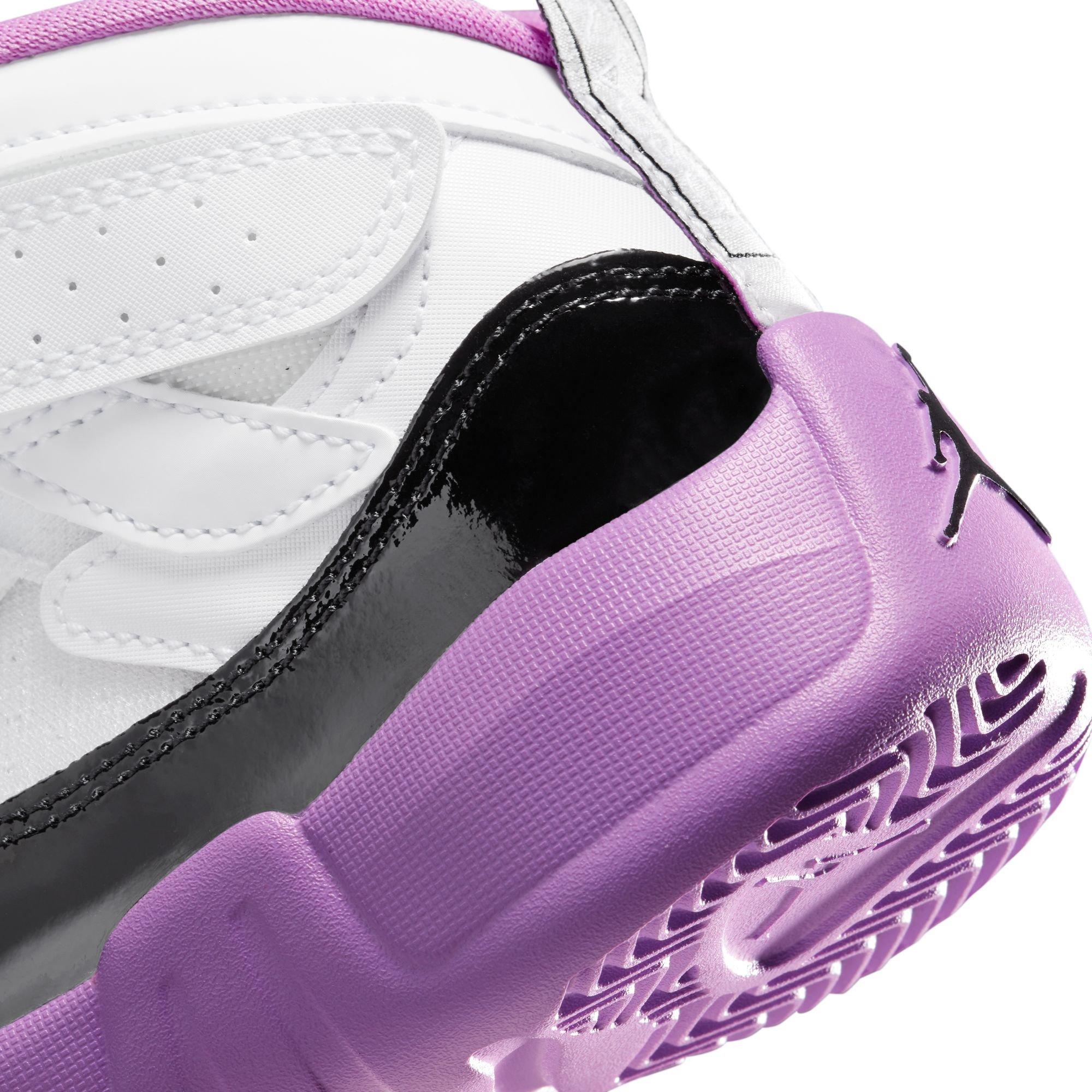 Jordan Jumpman Trey Two "White/Black/Barely Grape/Rush Fuchsia" Preschool Girls' Shoe - WHITE/PURPLE/BLACK Thumbnail View 11