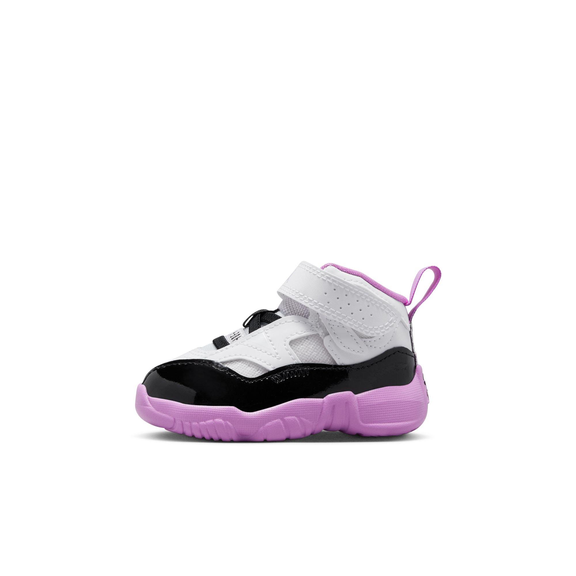 Jordan Jumpman Two Trey Toddler Girls' "White/Black/Barely Grape/Rush Fuchsia" Shoe